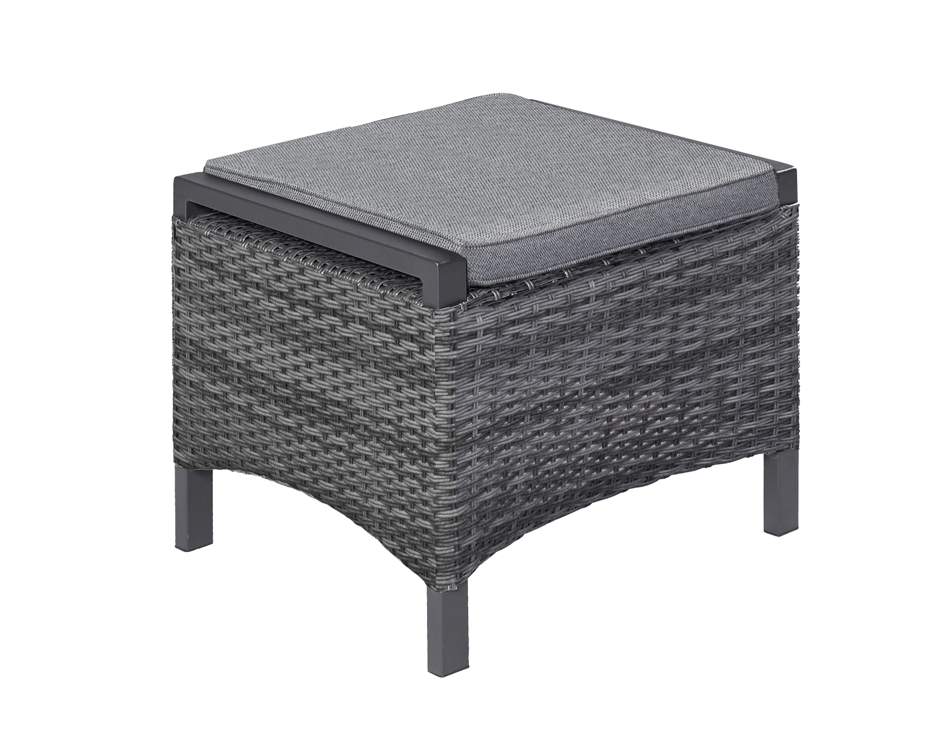 Hocker, Geflecht anthrazit - Keramo-Vivera