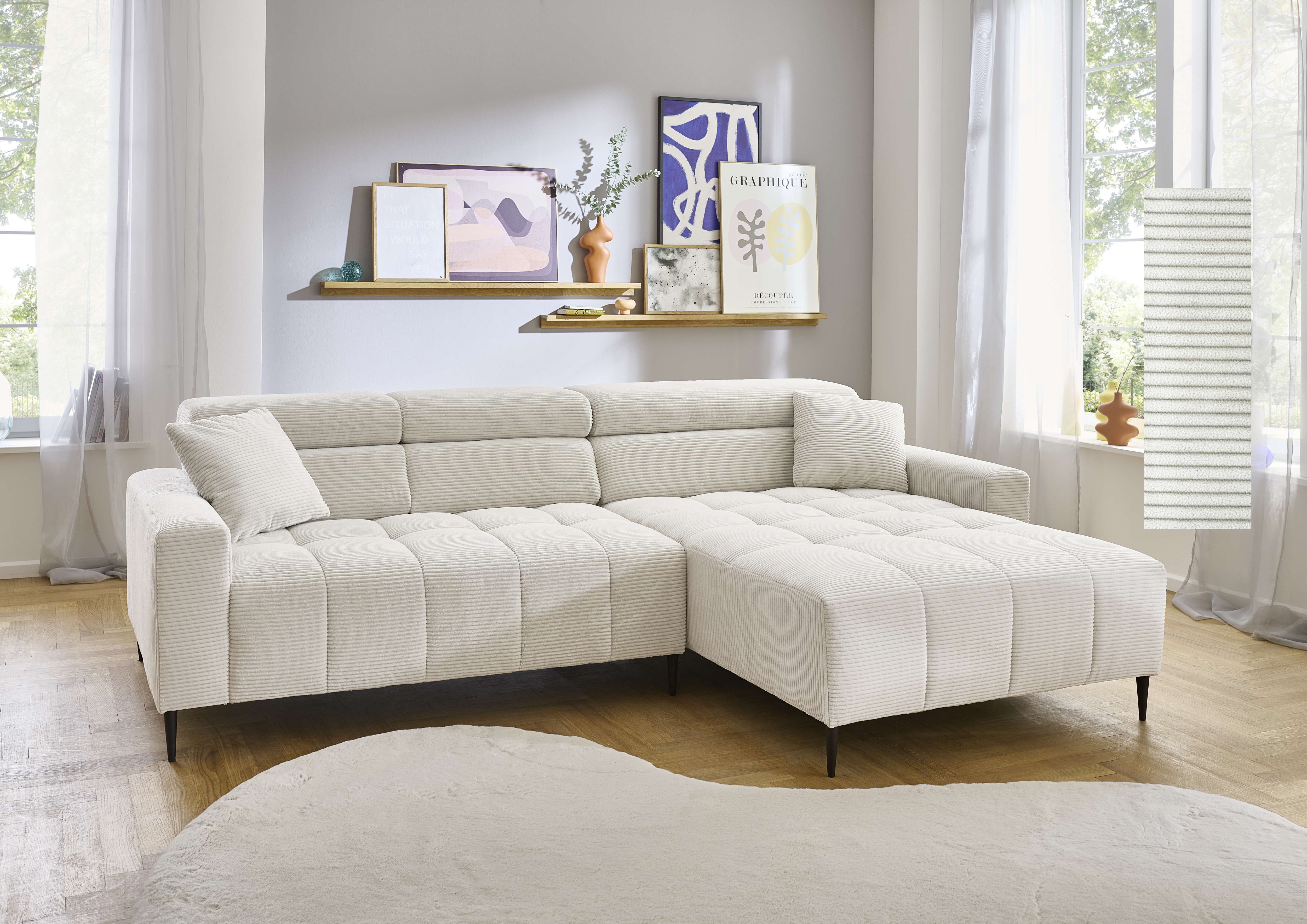 Ecksofa, beige - MyStyle 2097