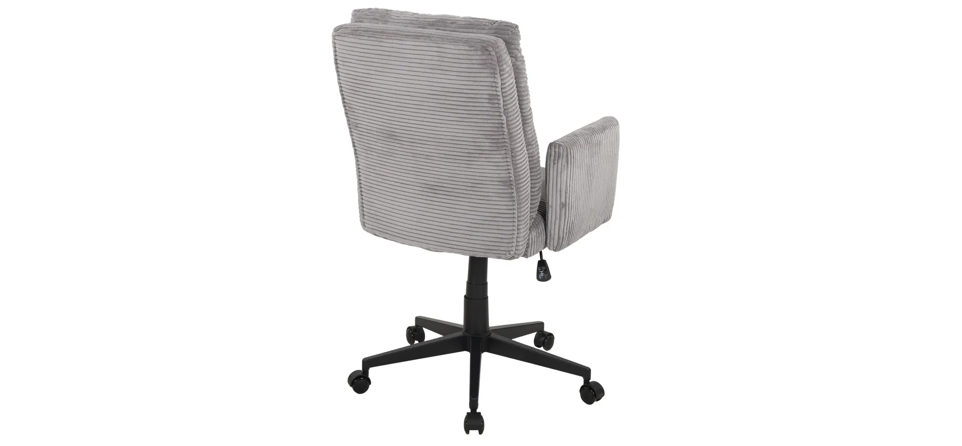 Drehstuhl mit Armlehnen, Cord grau - Darleen