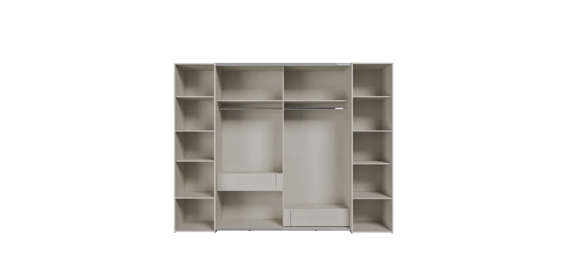 Schwebe-/Drehtürenschrank, Dekor sand - Fahda