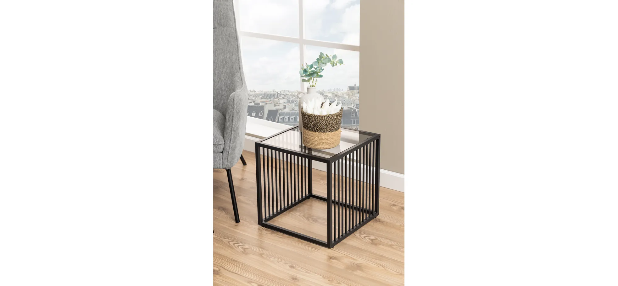 Beistelltisch, schwarz matt - Avelina