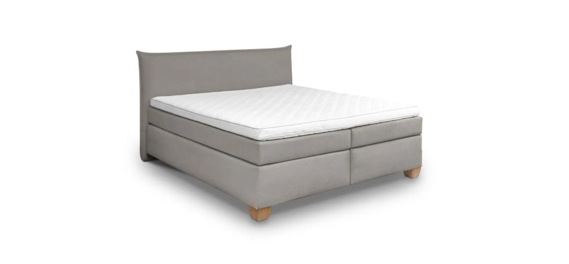 Boxspringbett HADAI- Liegefläche ca. 180x200 cm, Stoff, Dunkelgrau, TFK H2/TFK H3