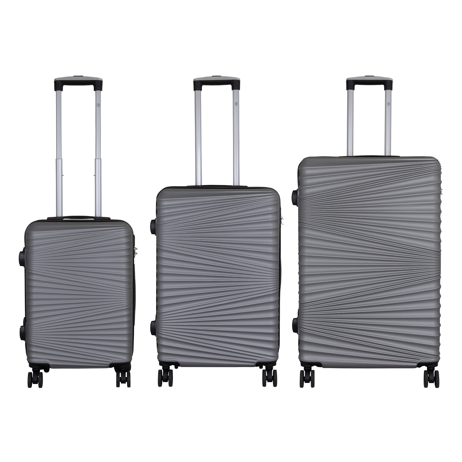 Kofferset Luxor, 3-Tlg. - silber