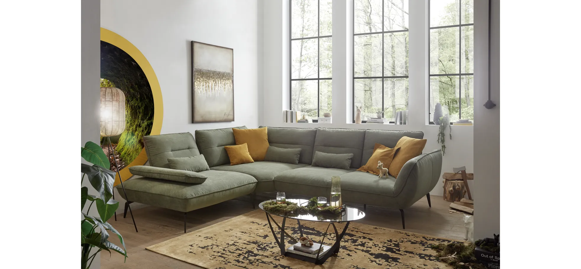 Couchtisch, Glasplatte, 100 cm breit - Mirja