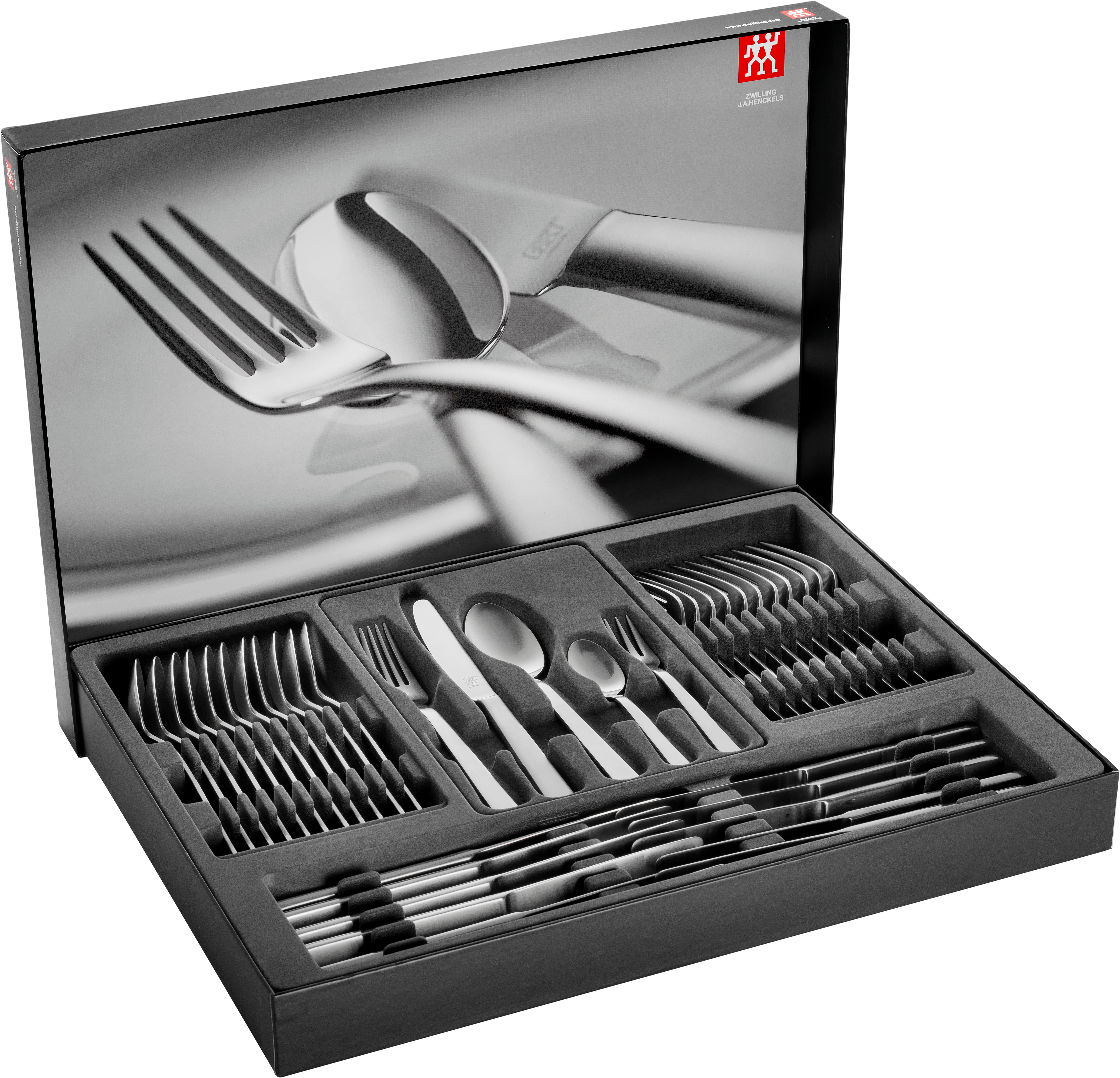 Besteckset, 60-Tlg. - King, Griffe mattiert