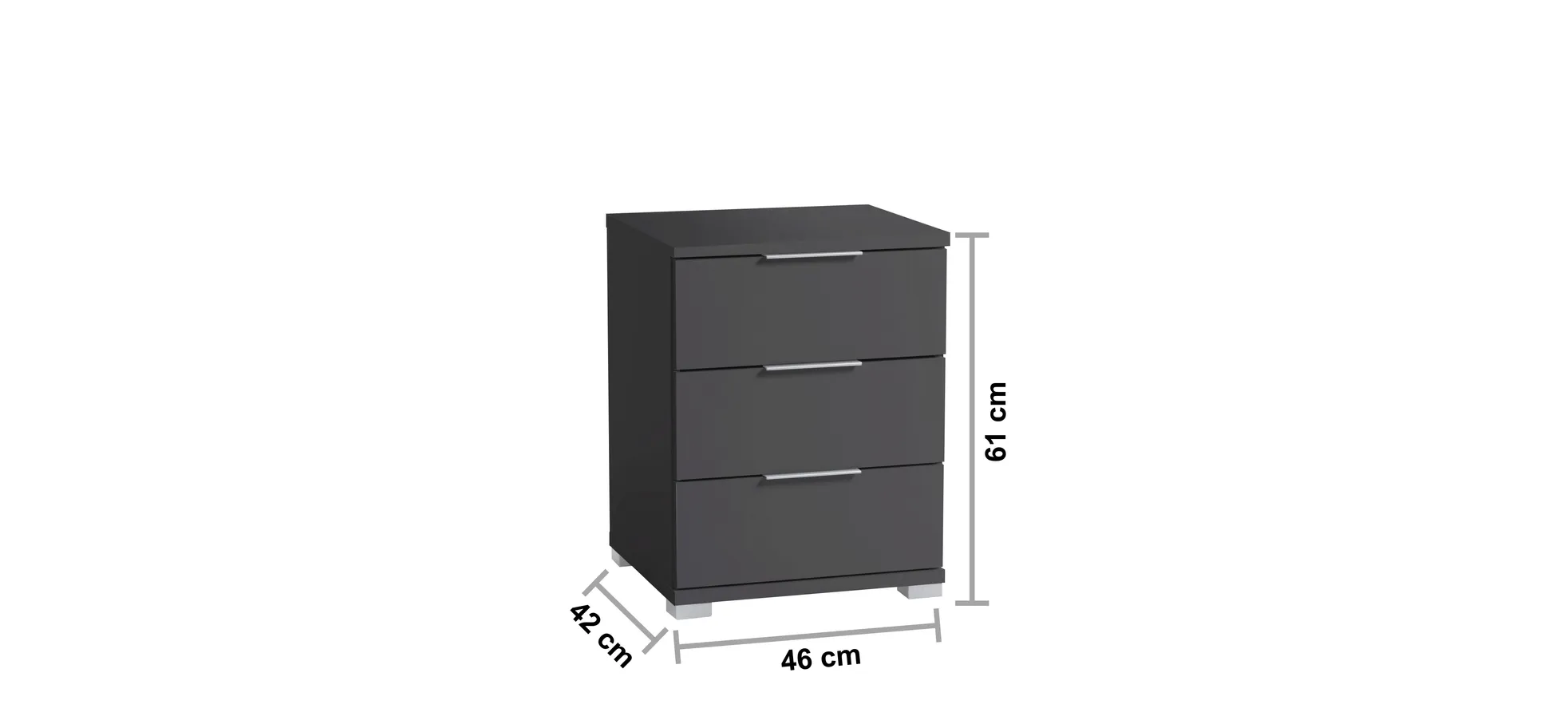 Nachtkommode, Graphit - MyStyle 3057