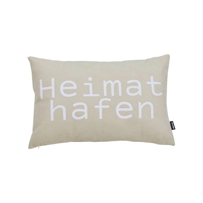 Kissenhülle HEIMATHAFEN 40x60cm Beige/White - 