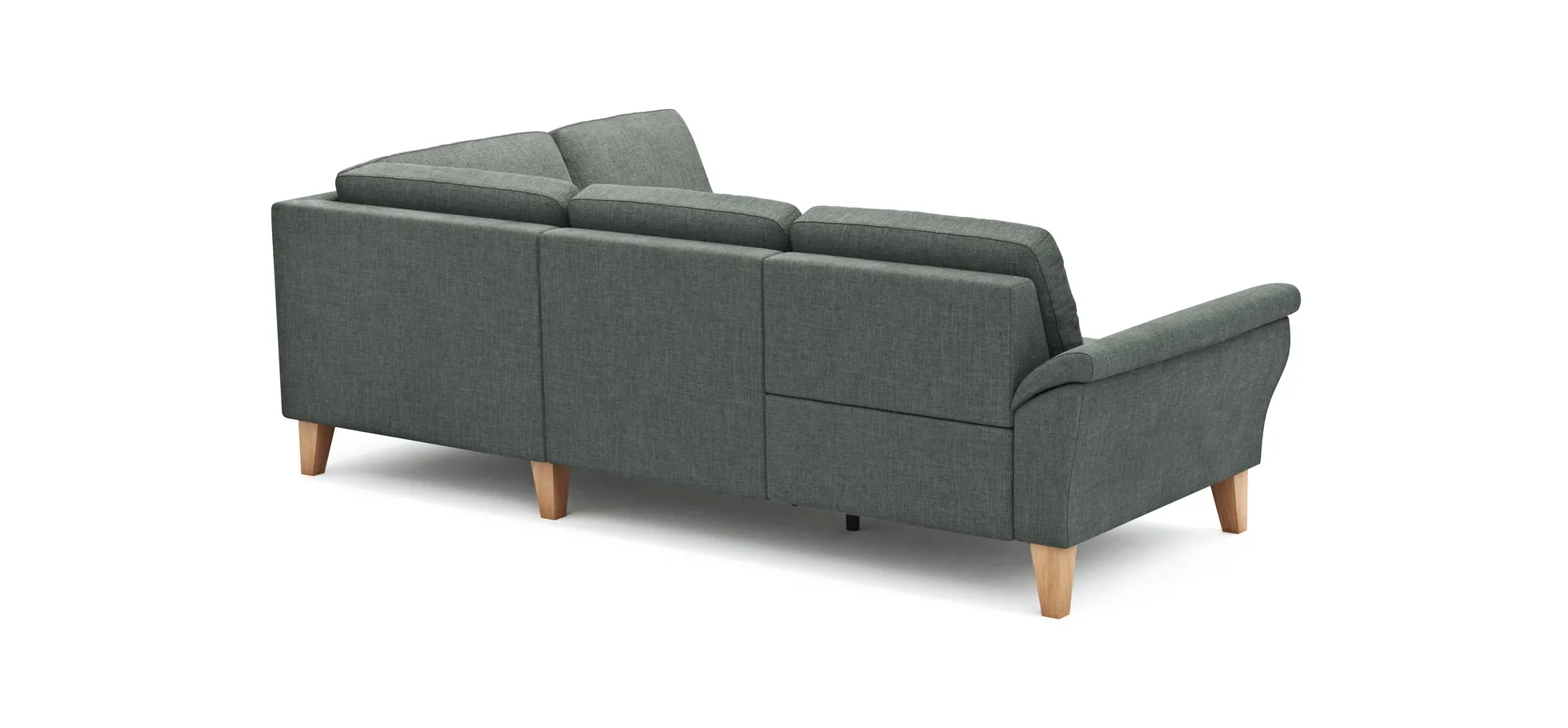 Ecksofa Rockport A - 2,5-Sitzer mit Ecke rechts inkl. Relaxfunktion (motorisch), Stoff, Grau