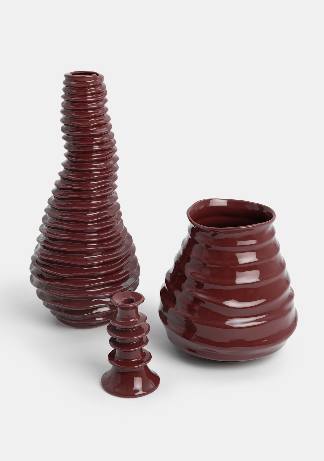 Vase Dyon Höhe 27 cm bordeaux - Coco Maison