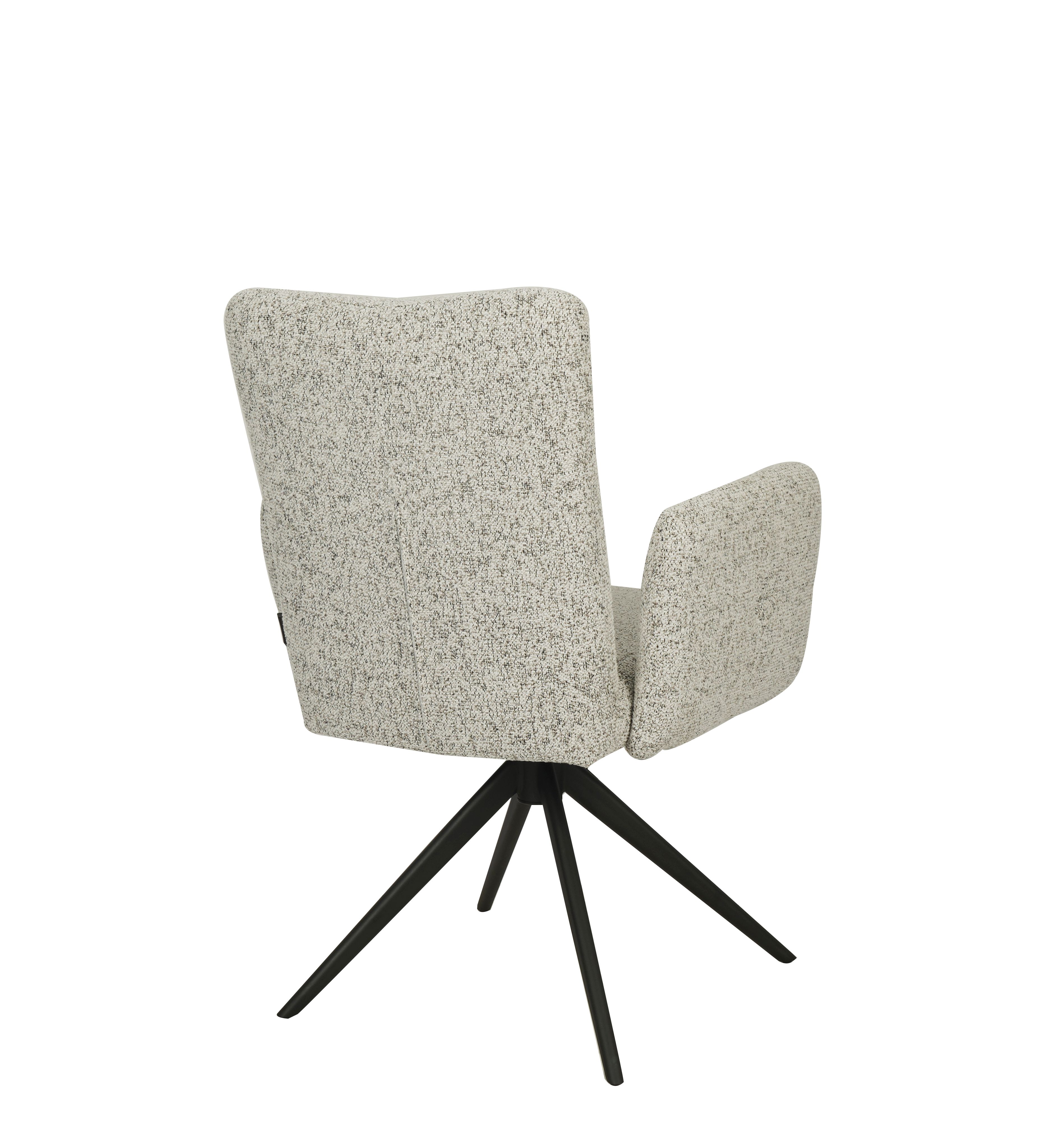 Armlehnstuhl, Stoff schwarz-weiß - Mylene