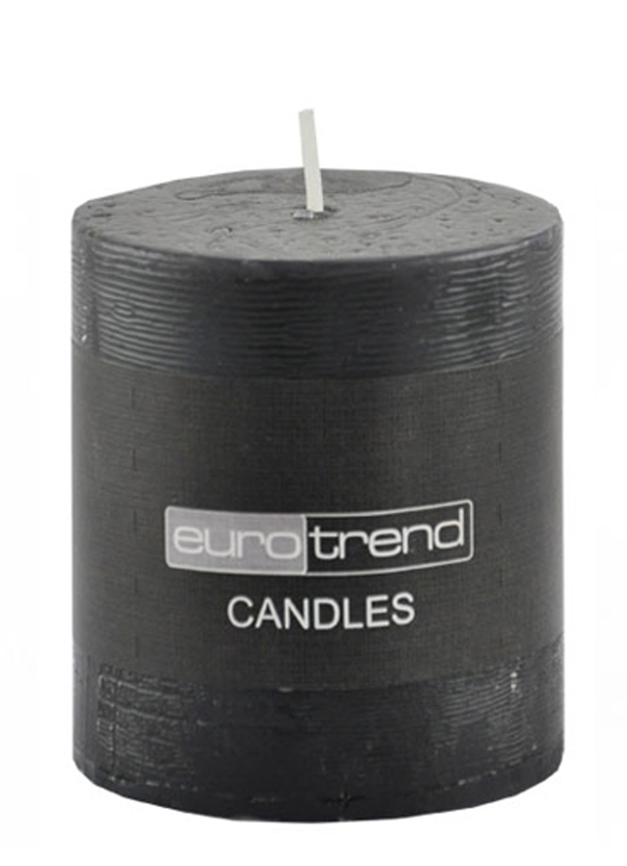 Cylinderkerze Rusti - schwarz 5cm Ø, 8cm Hoch