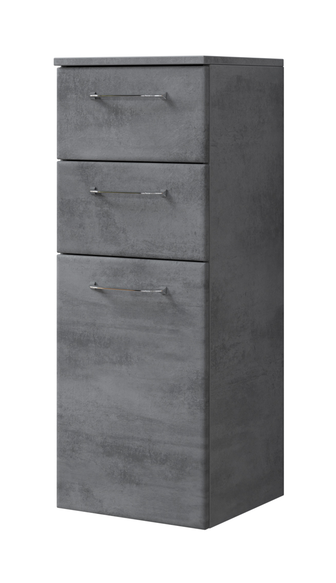 Highboard, dunkelgrau, 1 Tür, 2 Schübe - QUICKSET - 945