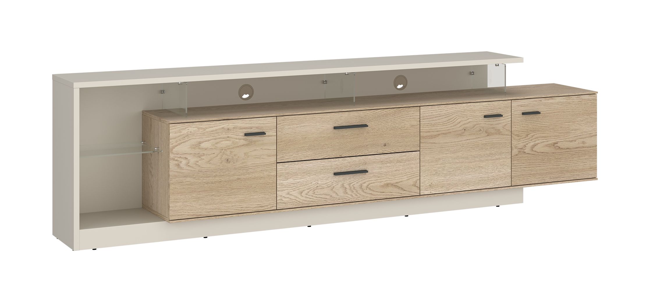Lowboard, Eiche, Cashmere - Waleah