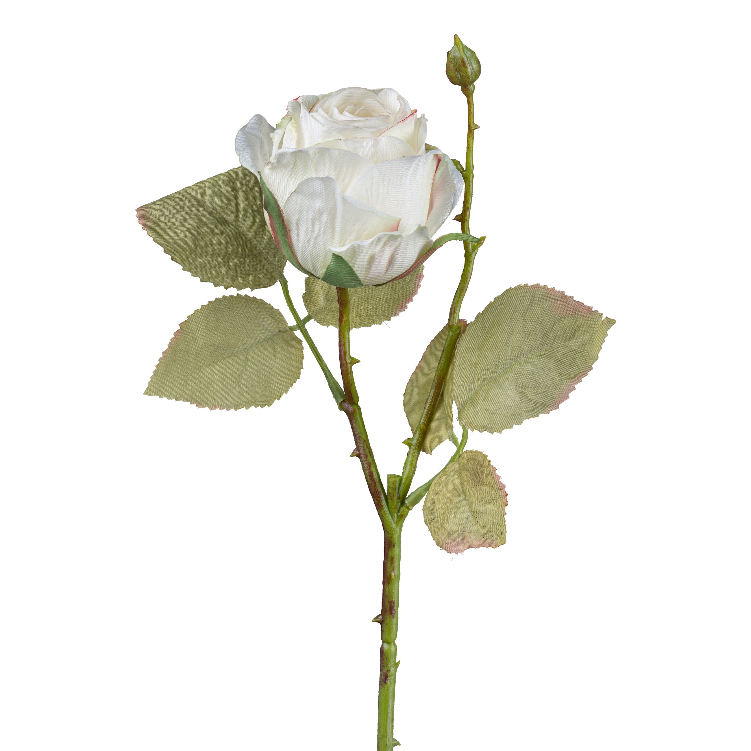 Kunstrose - Vintagerose, 45cm, creme