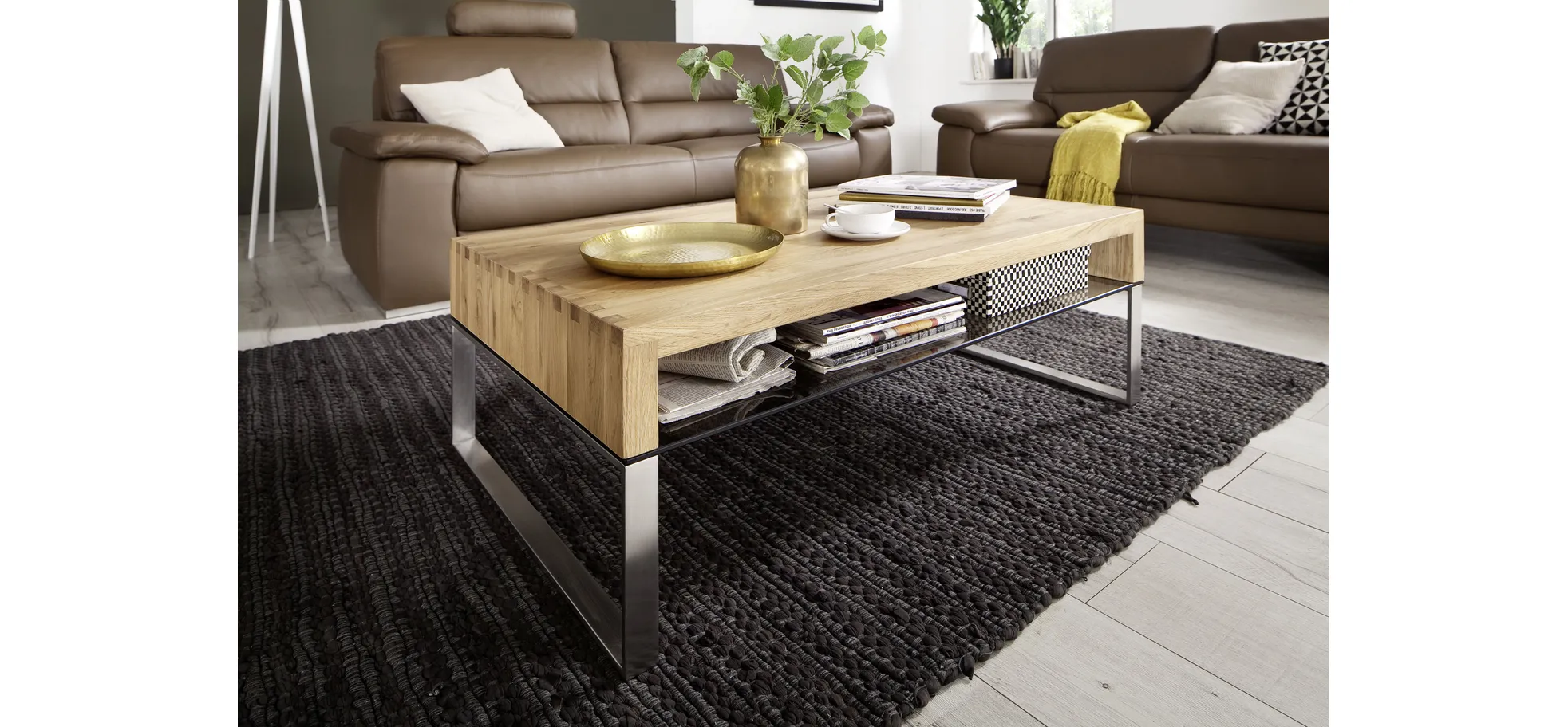 Couchtisch - LBH ca. 110x70x39 cm, Asteiche massiv