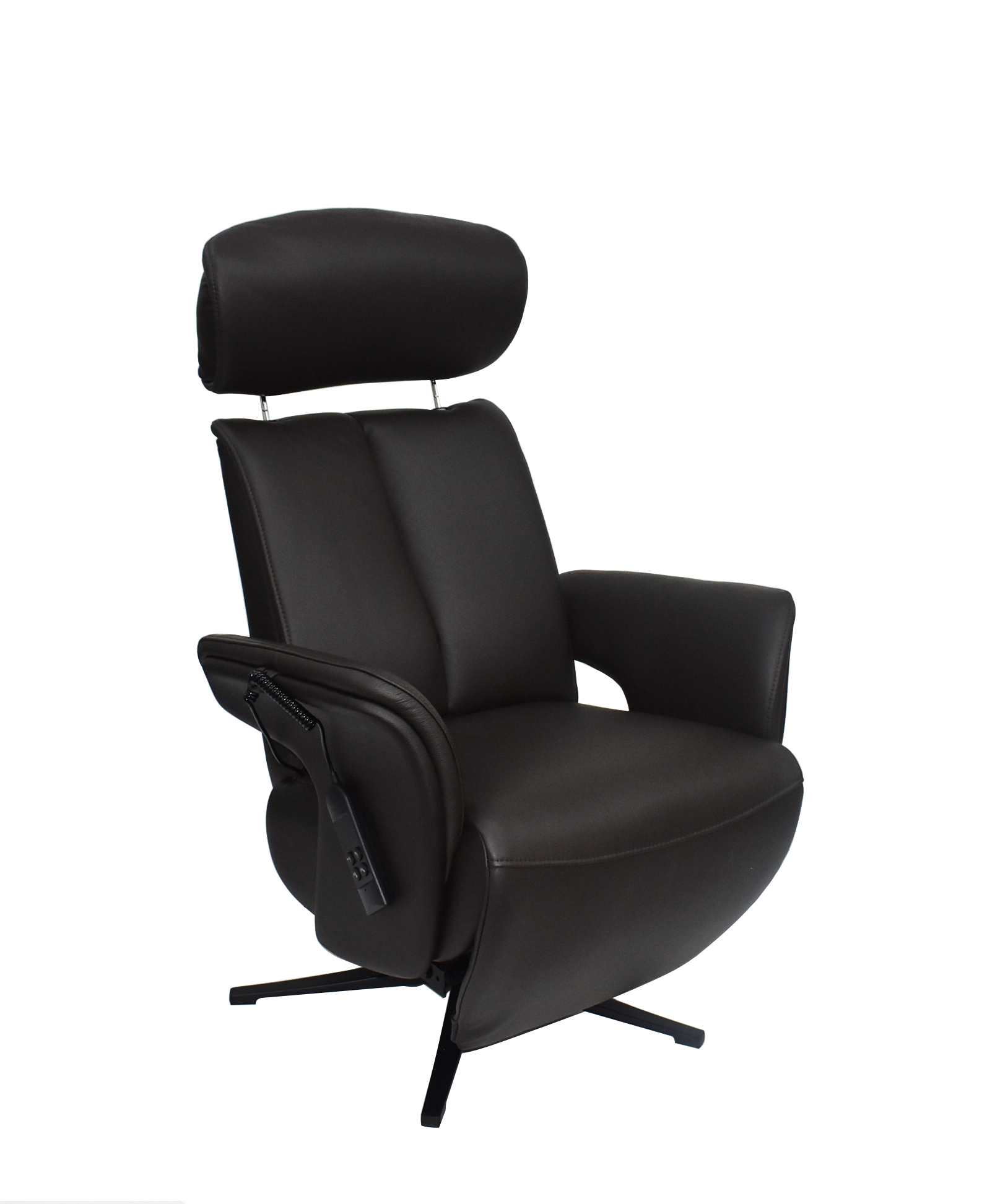 Fernsehsessel, Leder schokobraun - Mathis