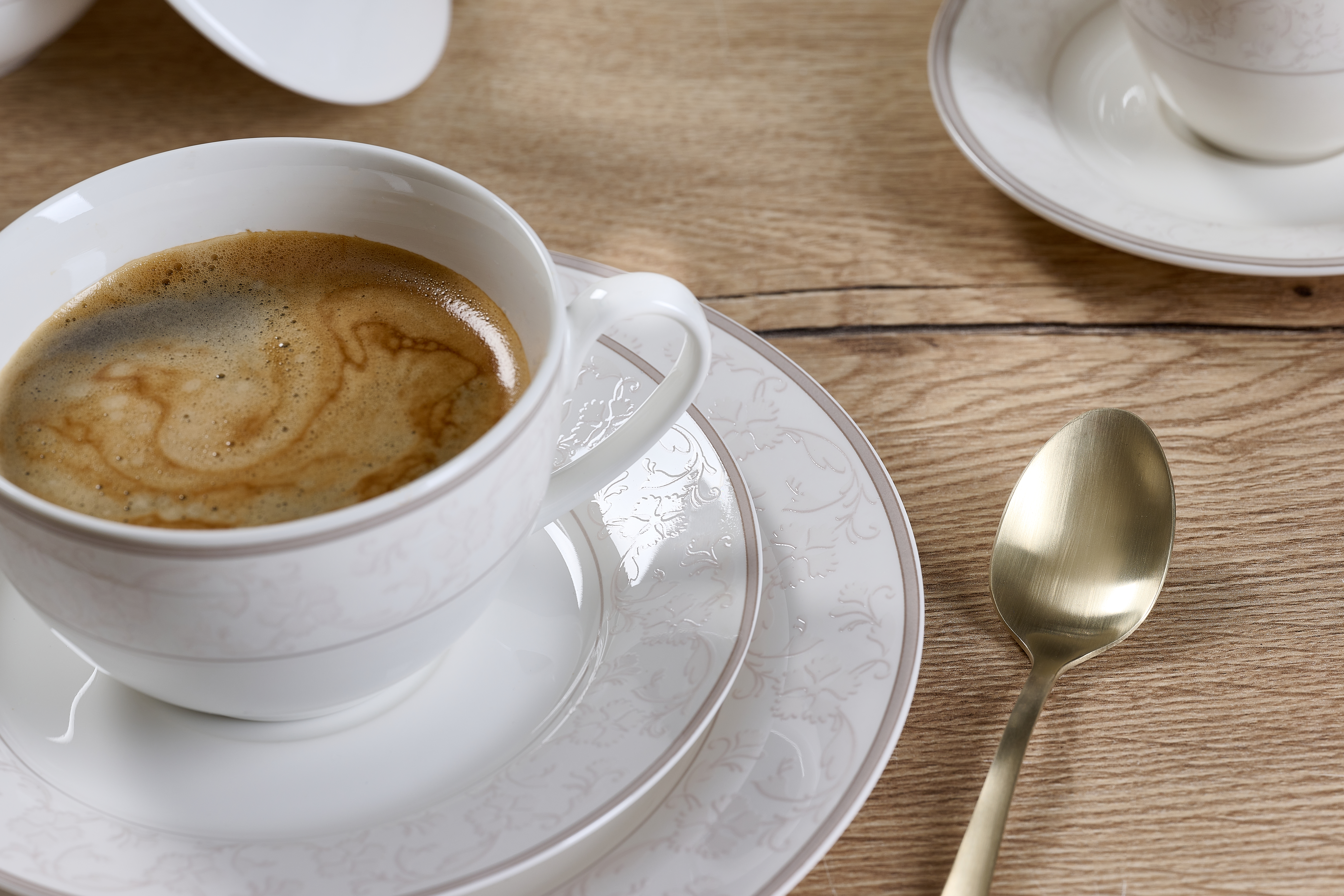 Espresso-Untertasse Isabella 13 cm - Porzellan, spülmaschinengeeignet, rund