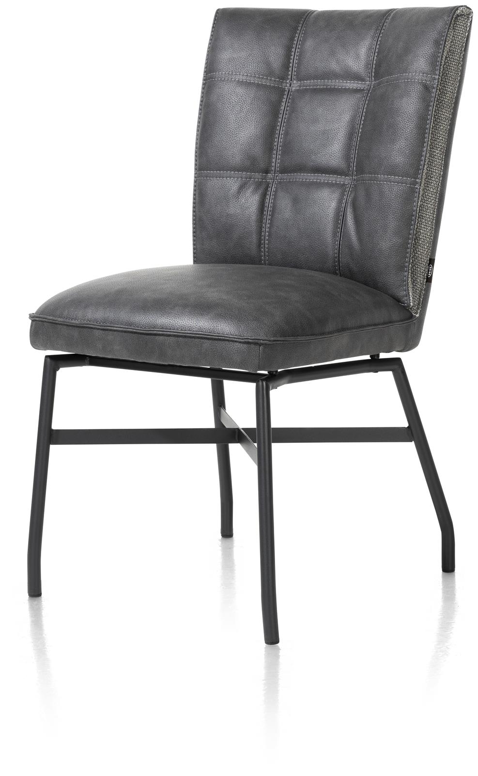 Stuhlsatz, 6er Set, Anthrazit / Cognac - Eden