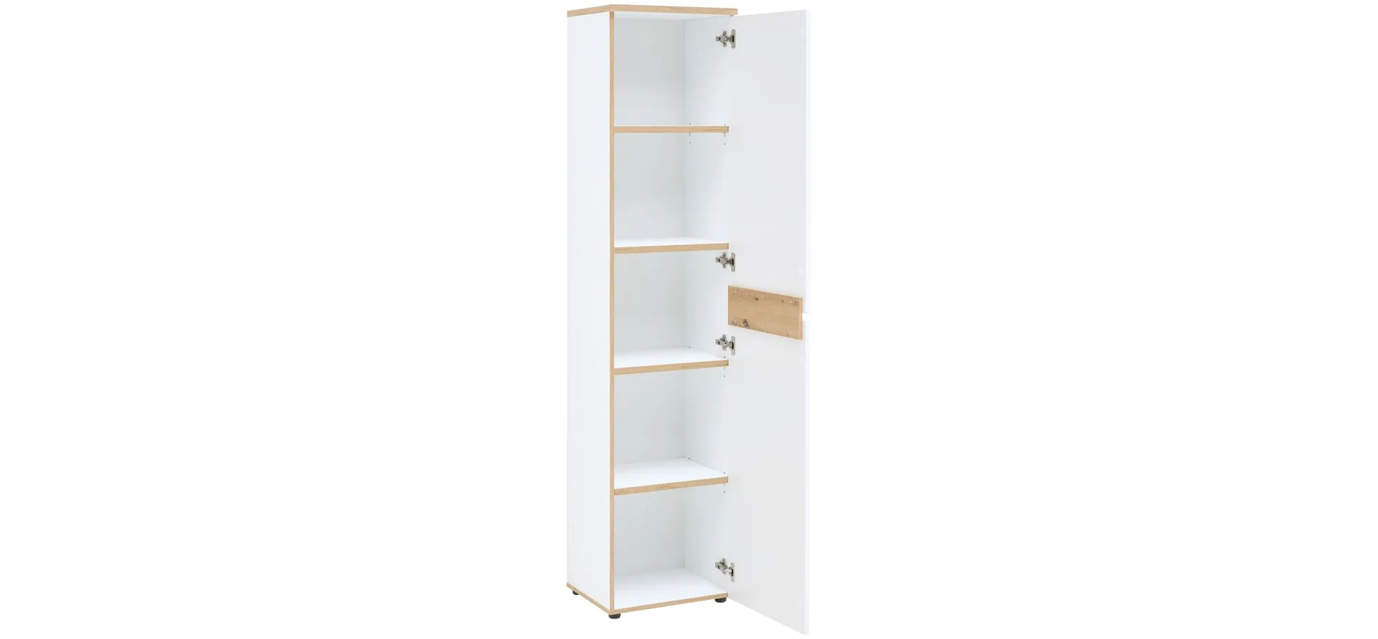 Büroschrank - B ca. 45 cm, Weiß, Artisan Eiche Nachbildung