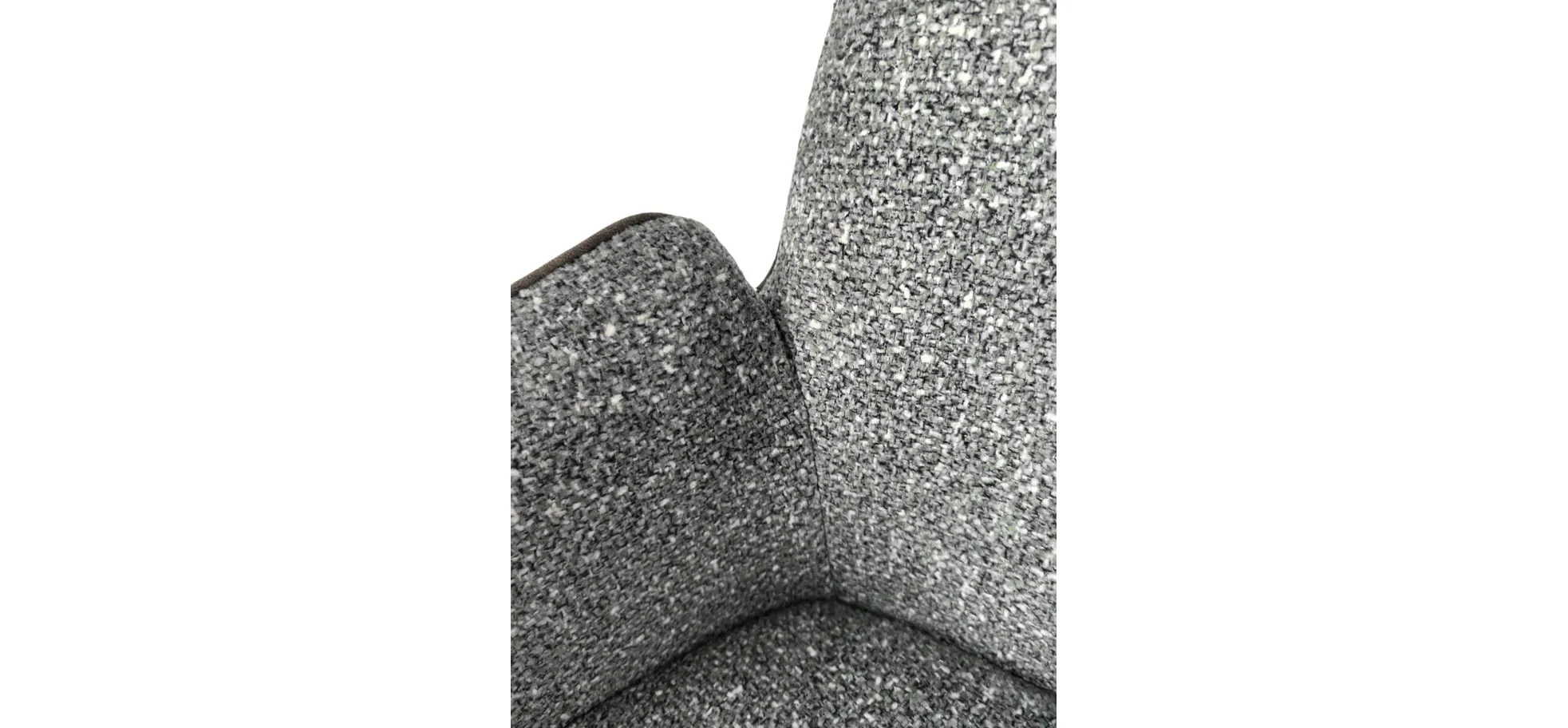 Armlehnstuhl, grau, braun - Maureen