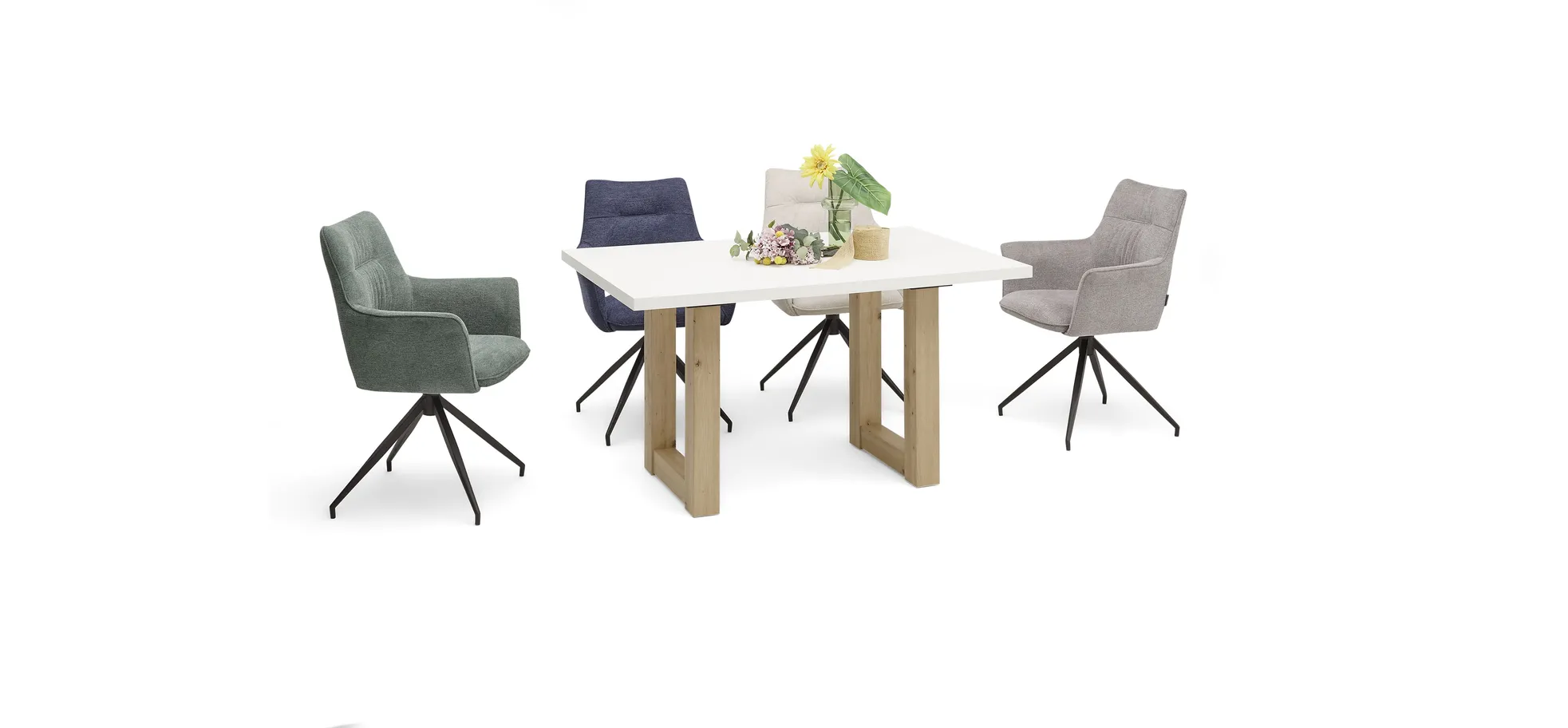 Armlehnstuhl, hellgrau  - Maleen