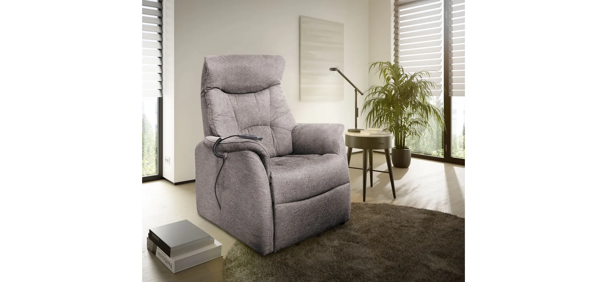 Fernsehsessel, Bezug braun - Malek