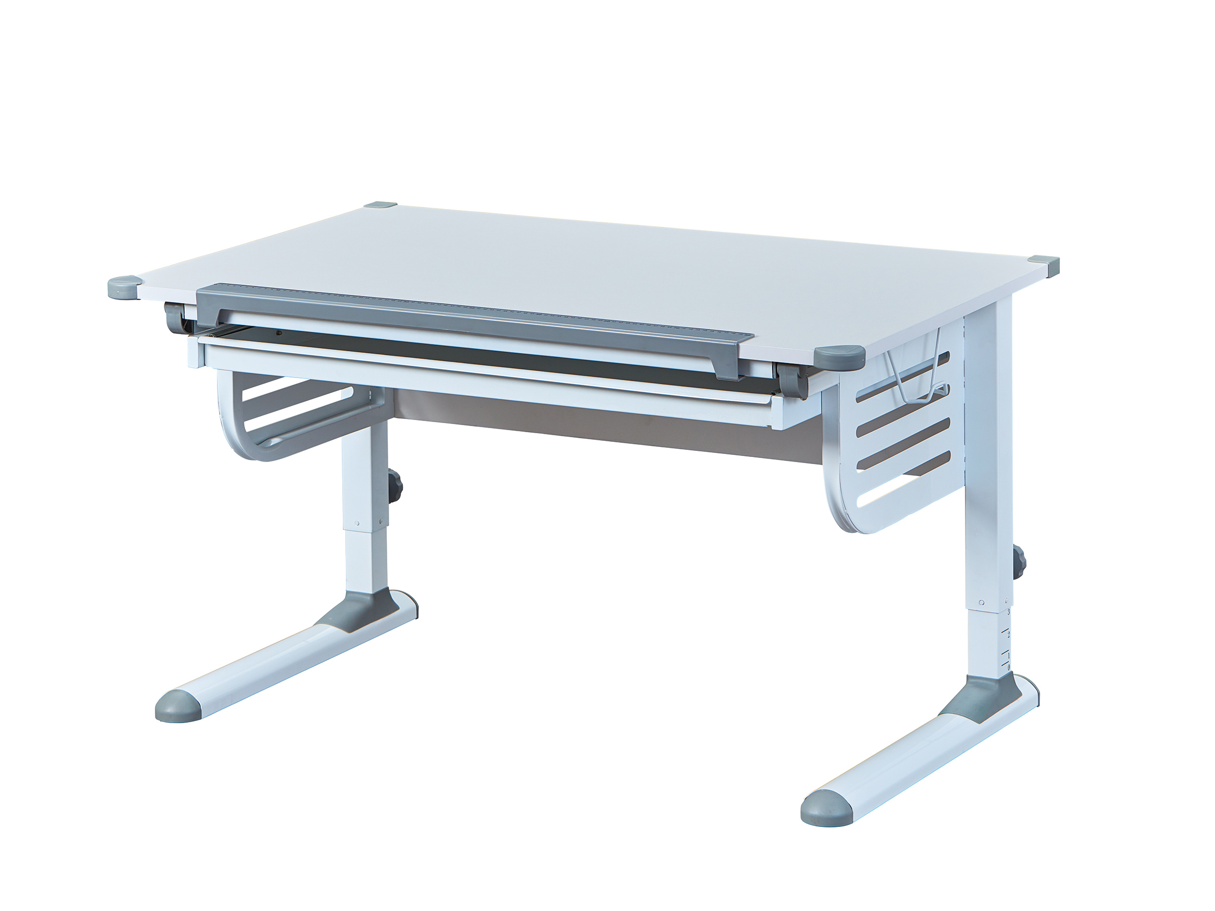 Schreibtisch, weiß Dekor, höhenverstellbar - MyTogo540