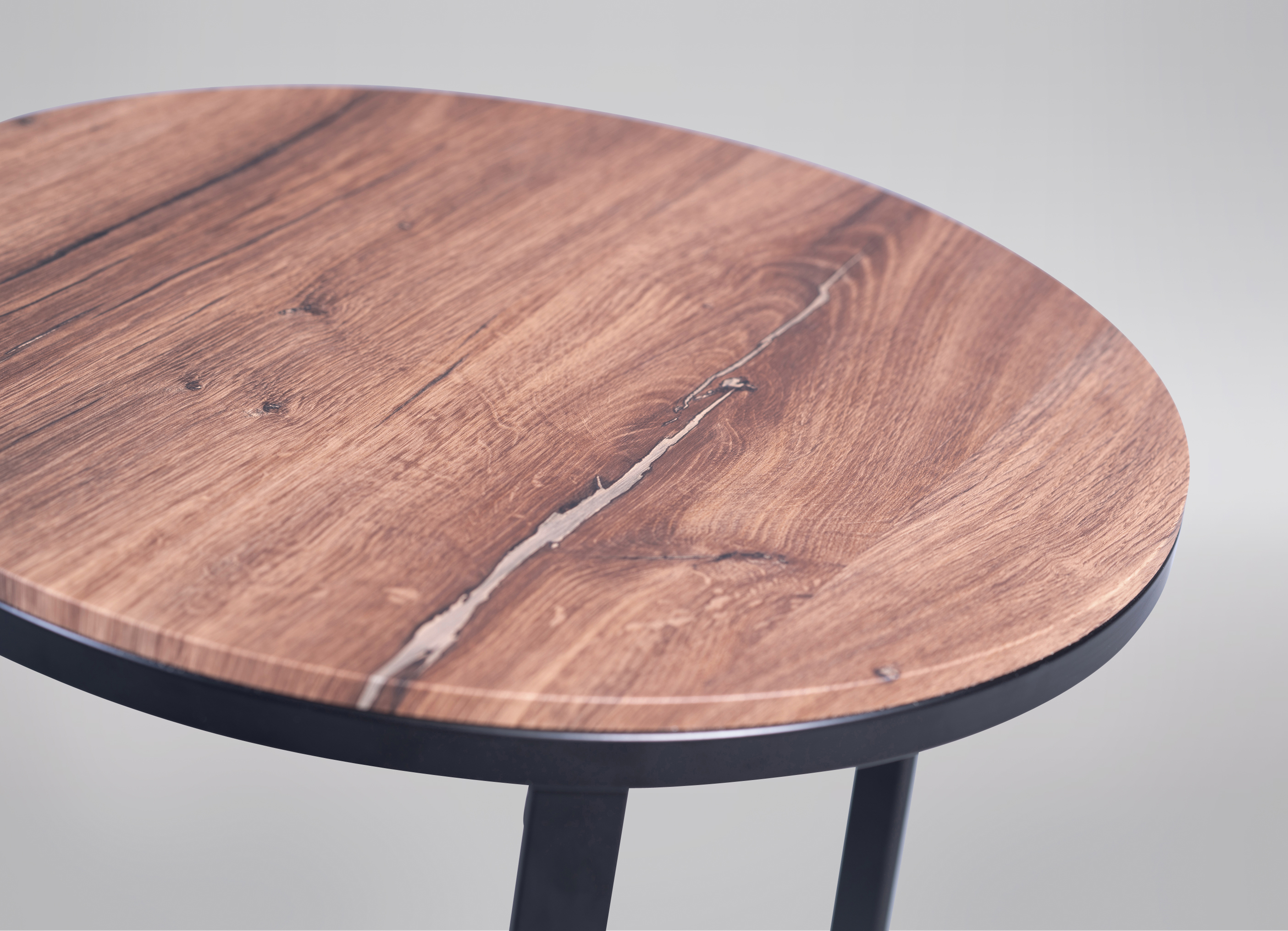 Couchtisch, Dekor Zinneiche, Ø 50 cm - Marika