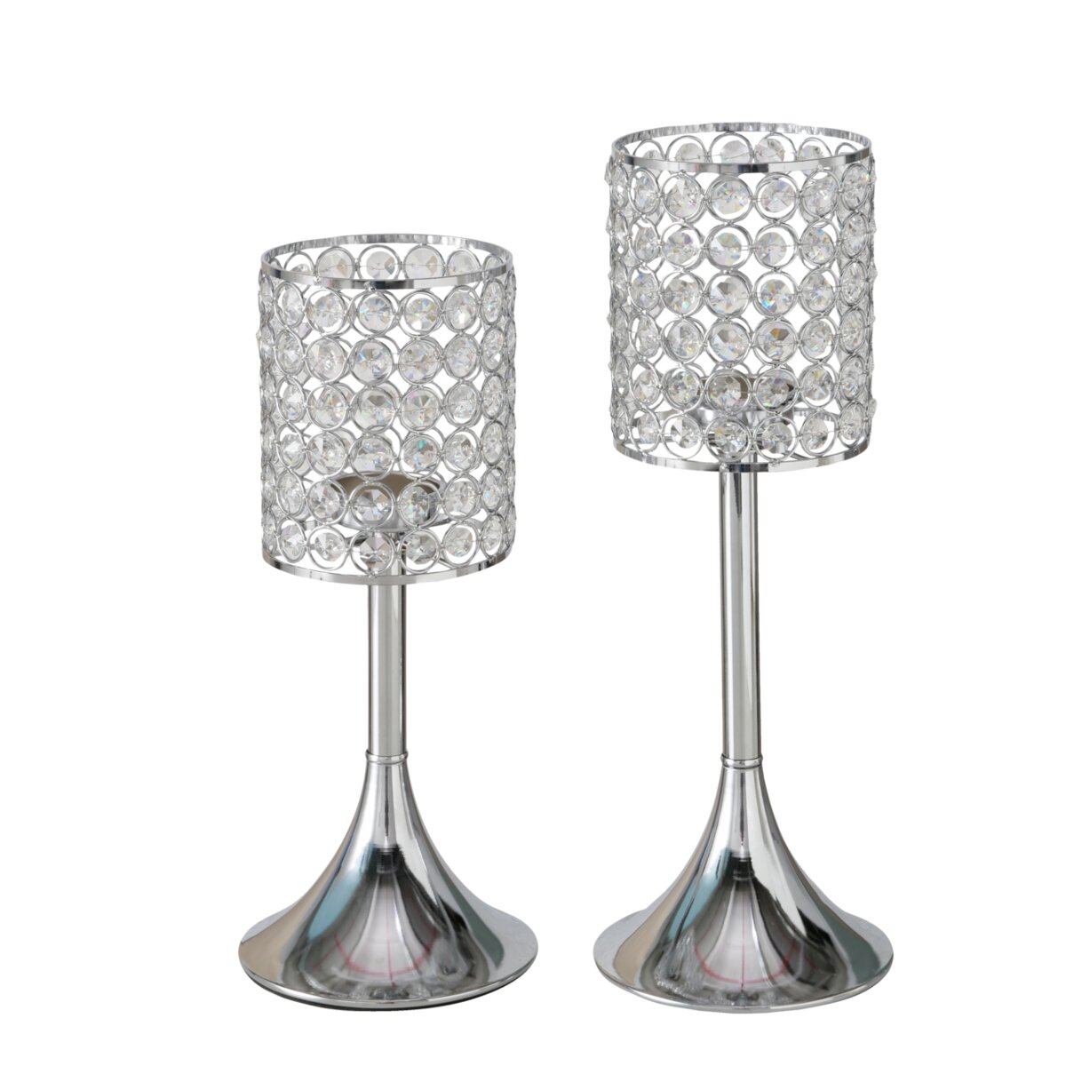 Windlicht Celeste, Rund - H 35,30 cm, silber