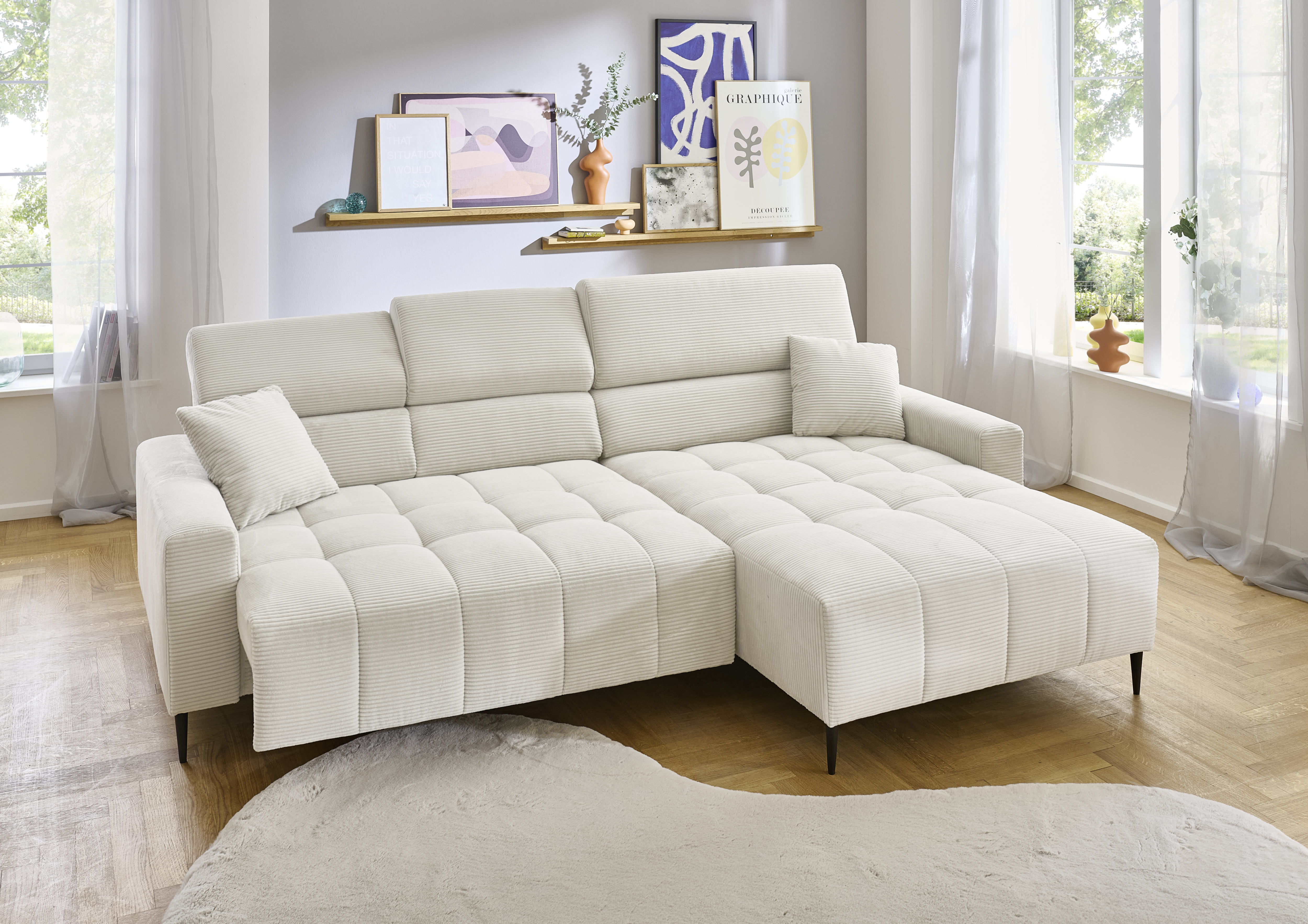 Ecksofa, beige - MyStyle 2097