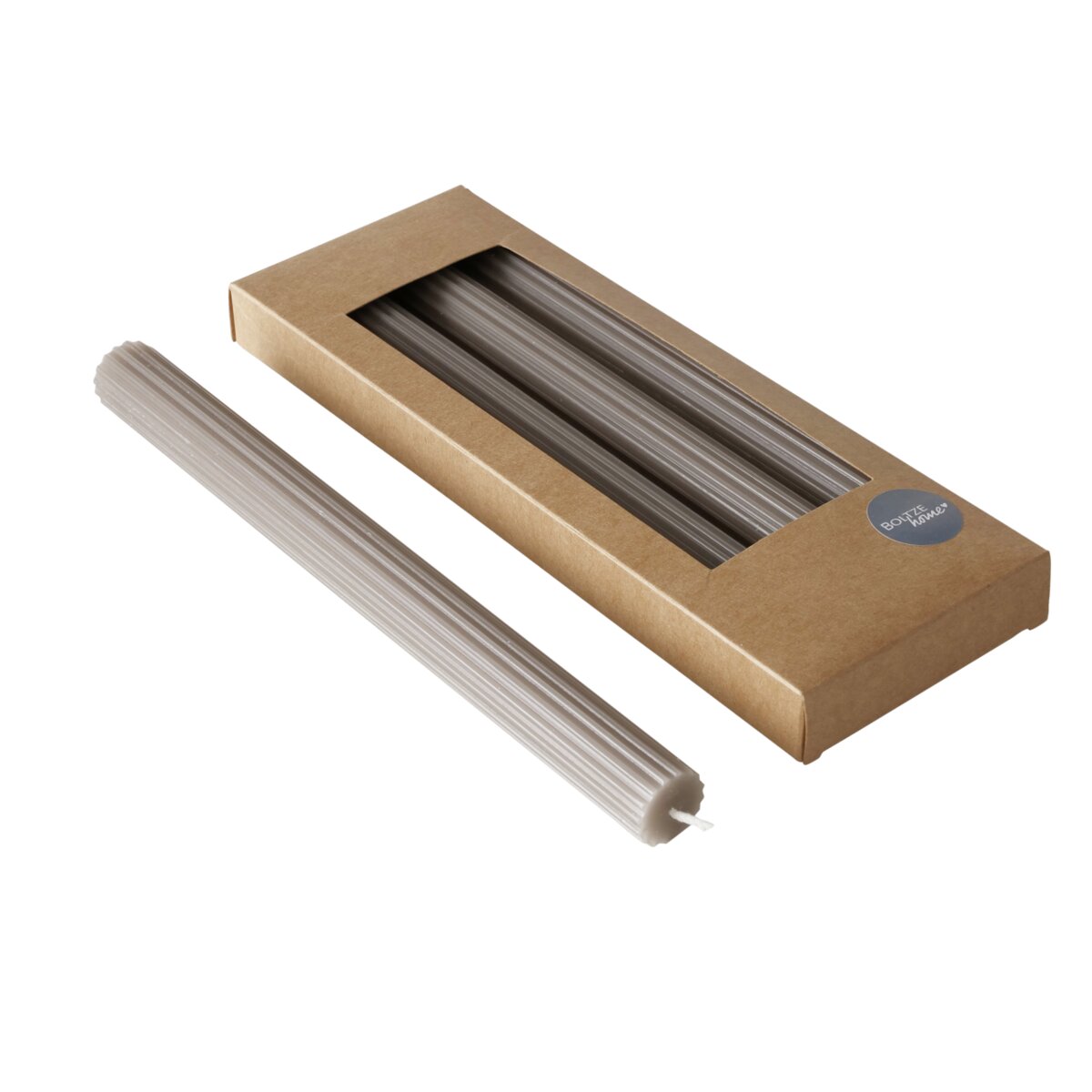 Stabkerze Classic, 4 tlg. - H 26,00 cm, Paraffin, Braun