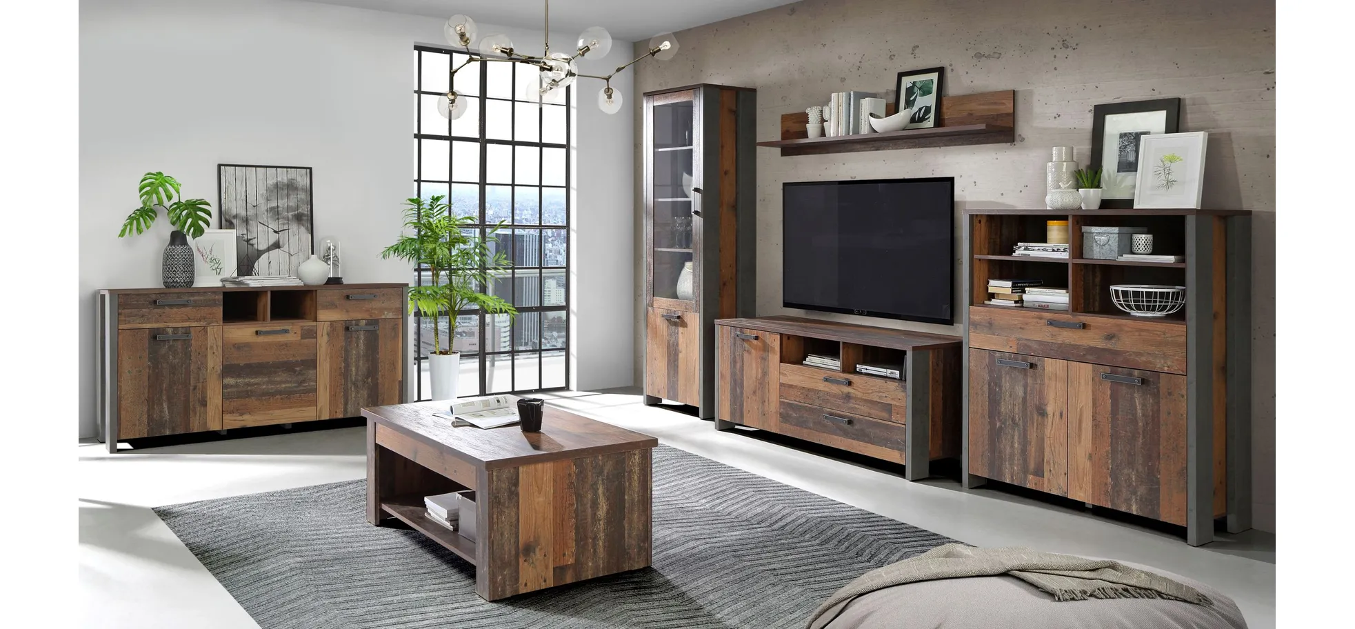 Sideboard FEA - Old-Wood Vintage Dekor, Betonoptik