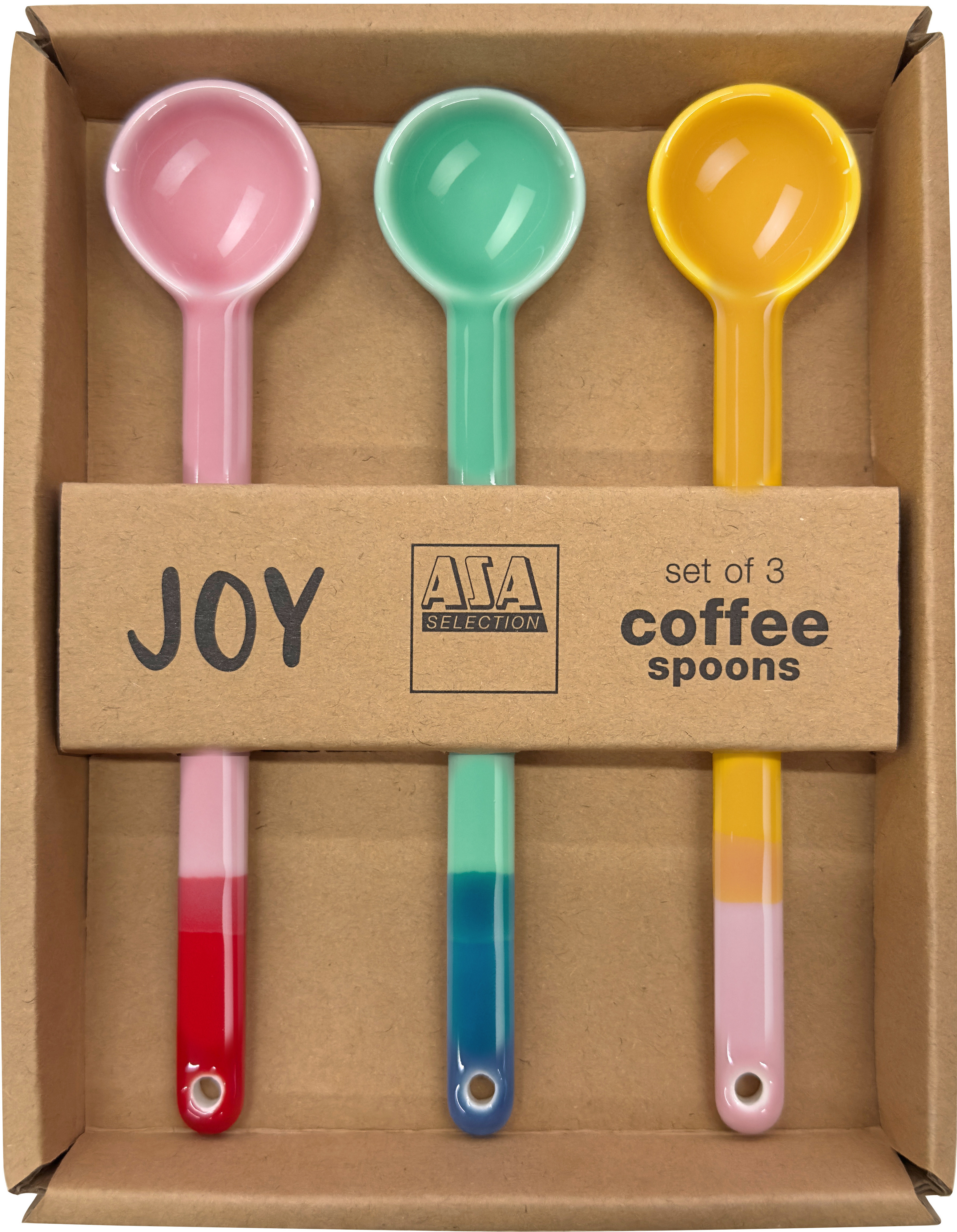 3er Set Löffel joy,  smoothie colors - Länge 15 cm