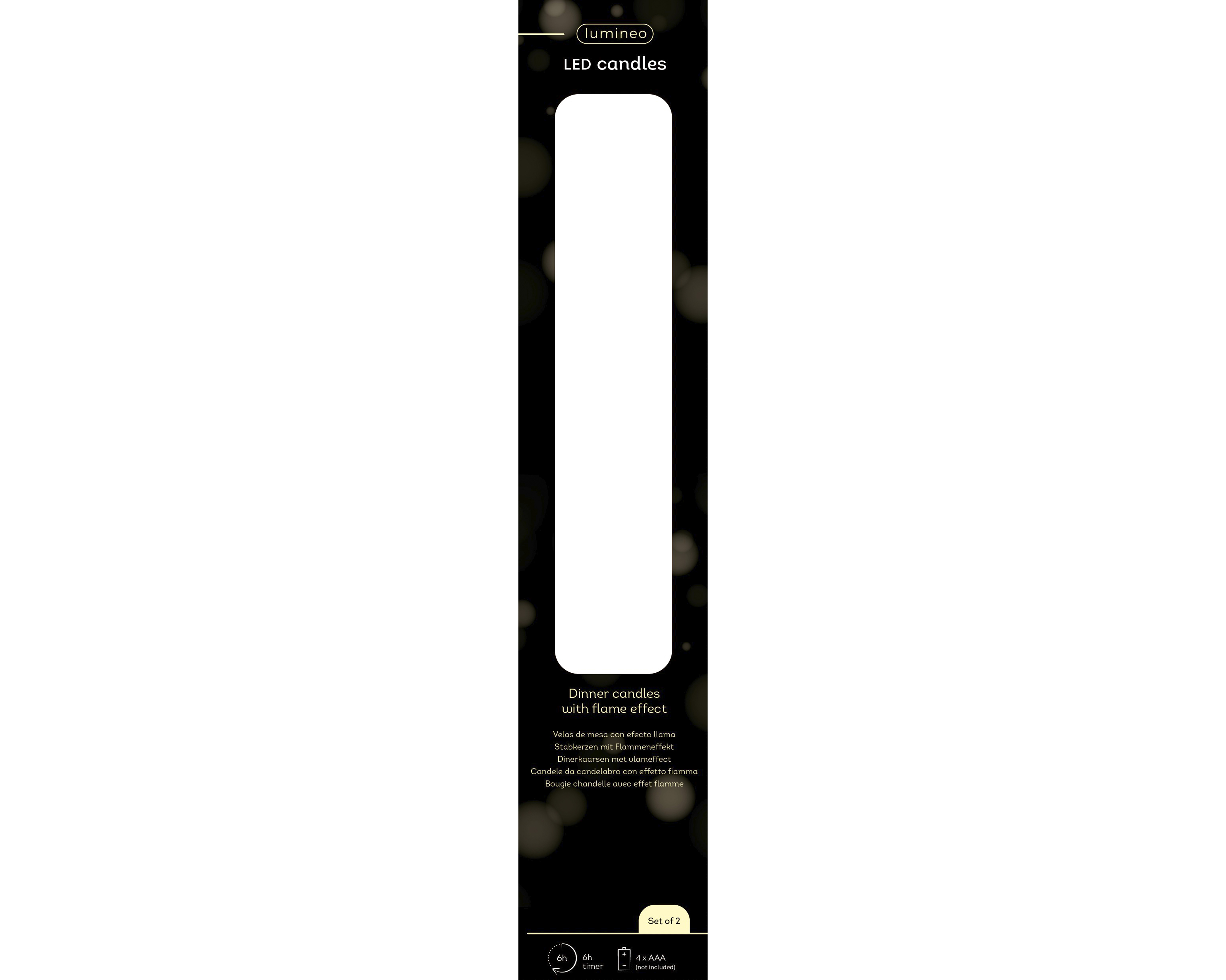 LED Spitzkerze Wachs - weiss/warmes weiss, Wachs, Ø2.20-H24.5cm-1L
