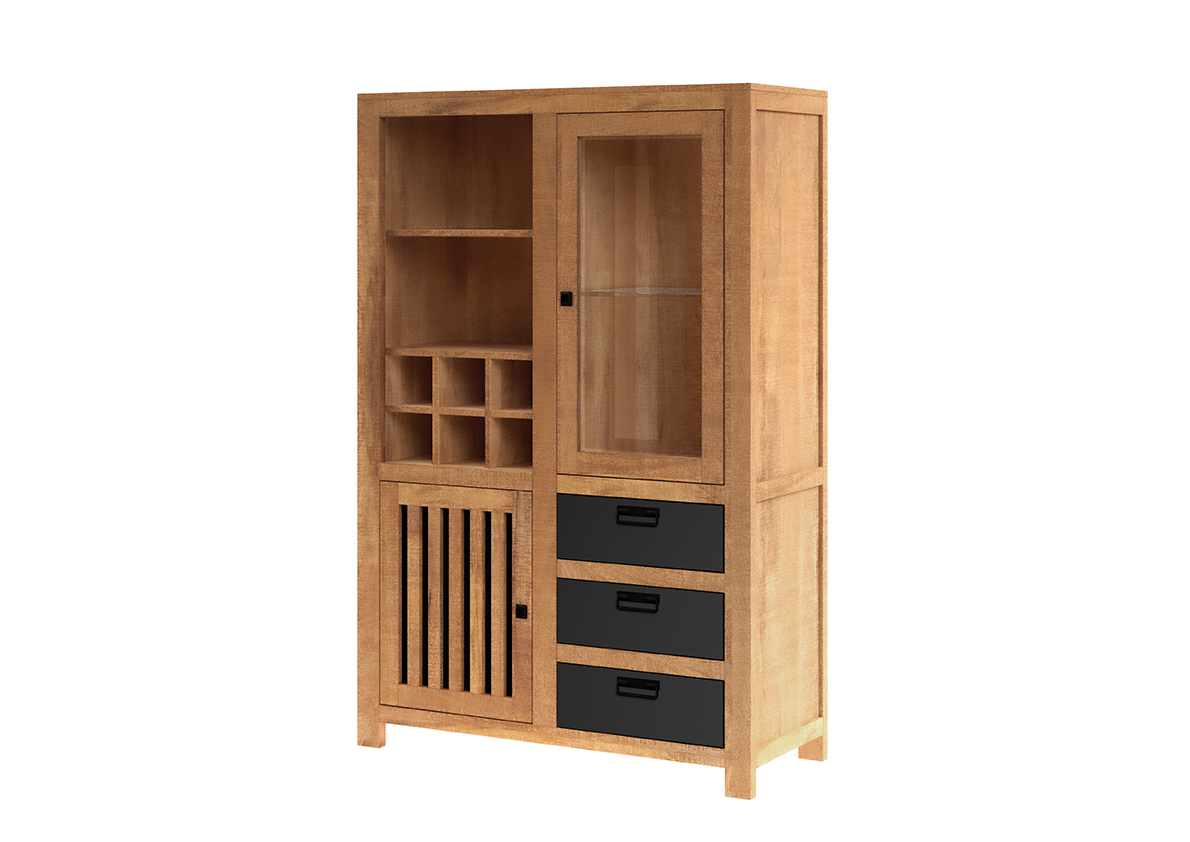 Highboard, Mangoholz, ca.99cm breit - MyStyle 1010