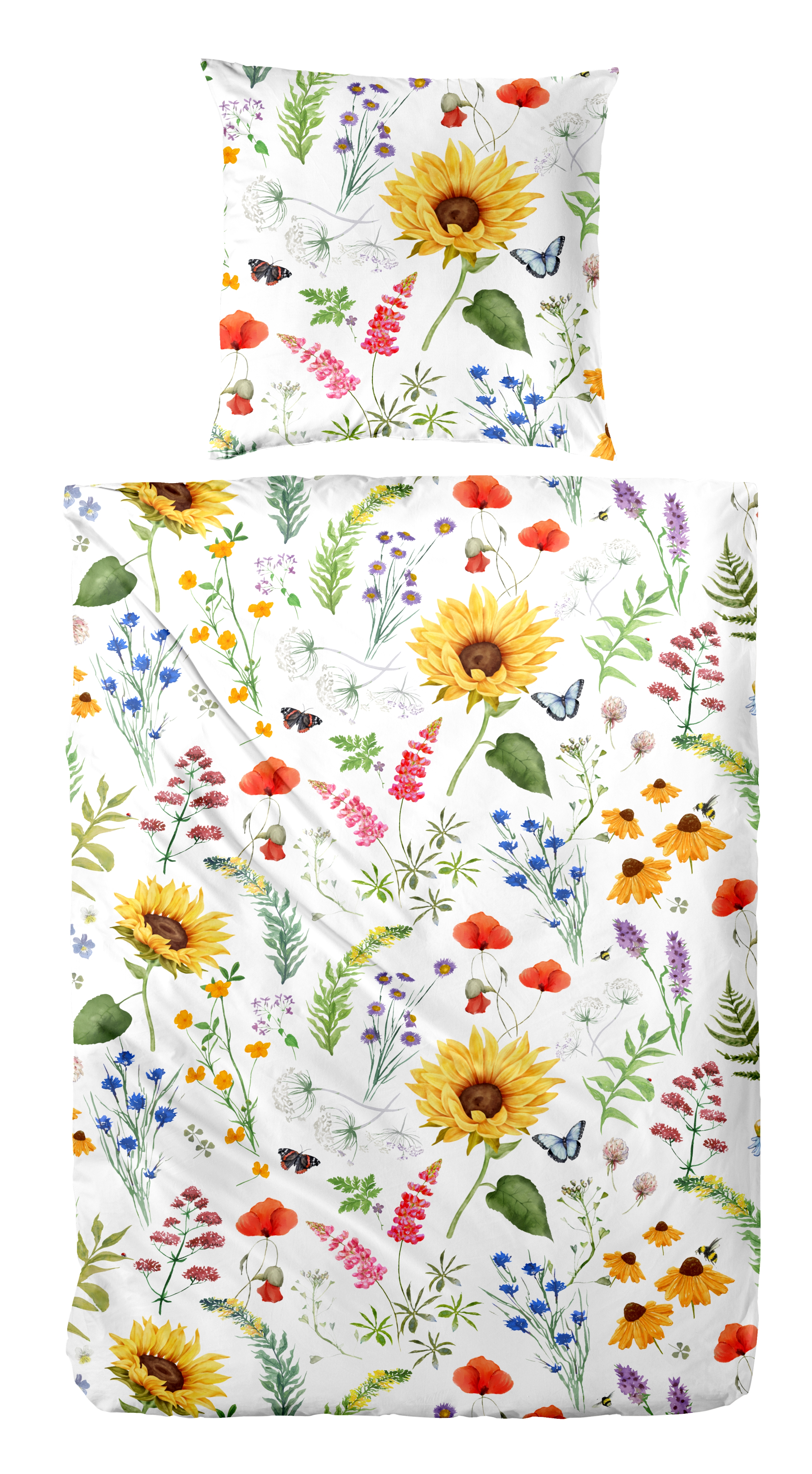 Renforce-Bettwäsche Bienenretter - 155x220cm, bunt, 100% Baumwolle