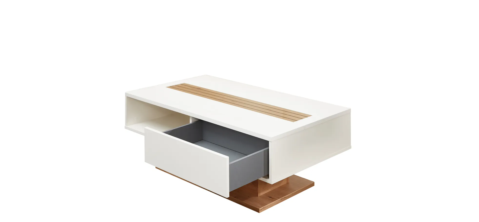 Couchtisch, weiß, Artisan Eiche - LS23 Duron