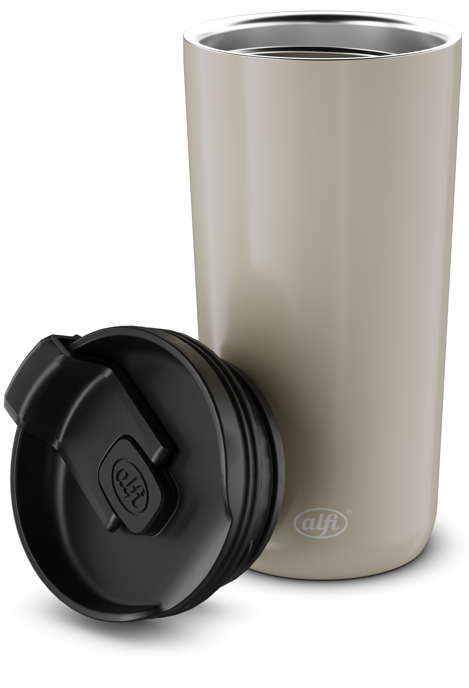 Isolier-Trinkbecher, ca. 0,4l, beige - ISO Coffee Mug