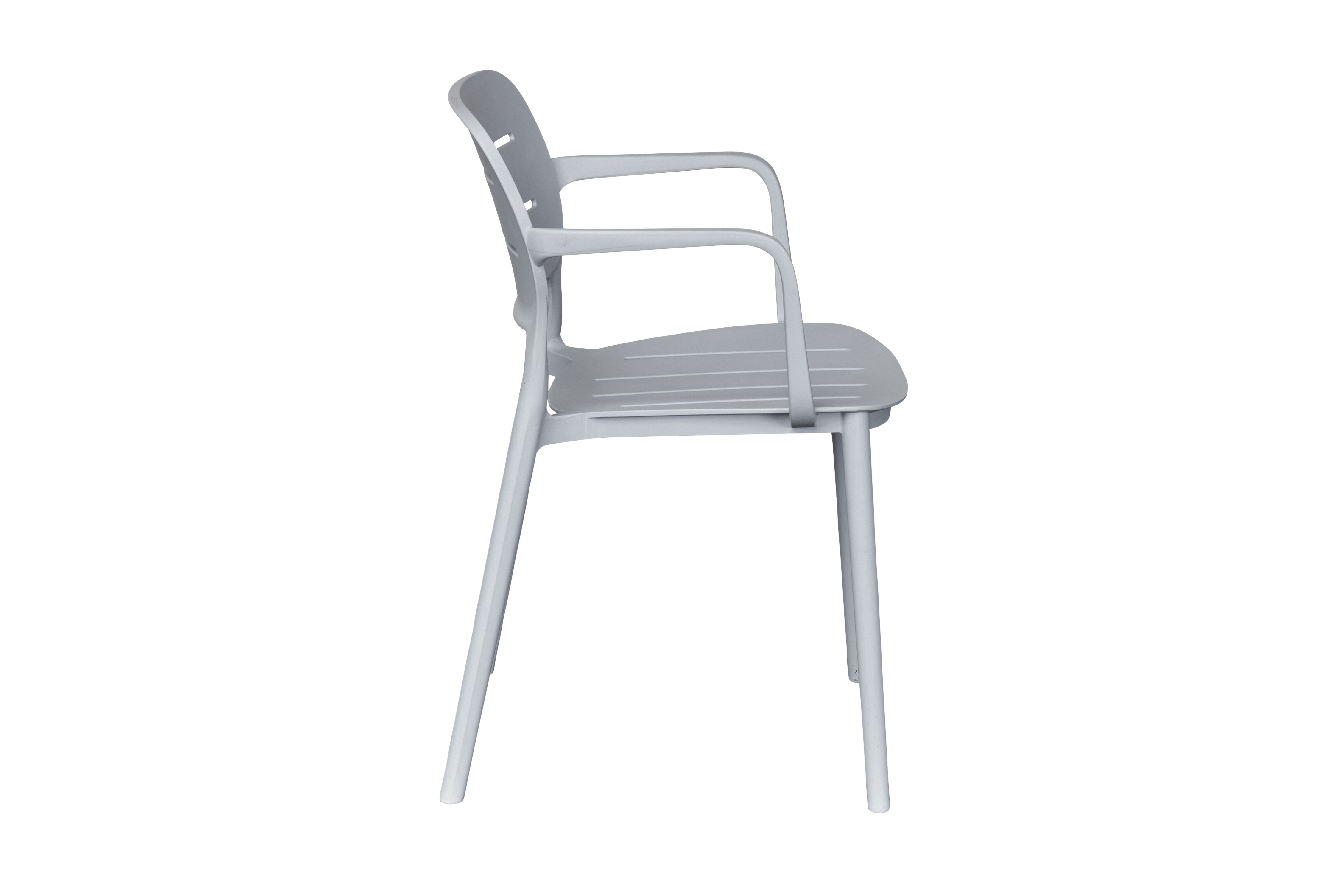 Stuhl stapelbar, Outdoor, grau - Veti