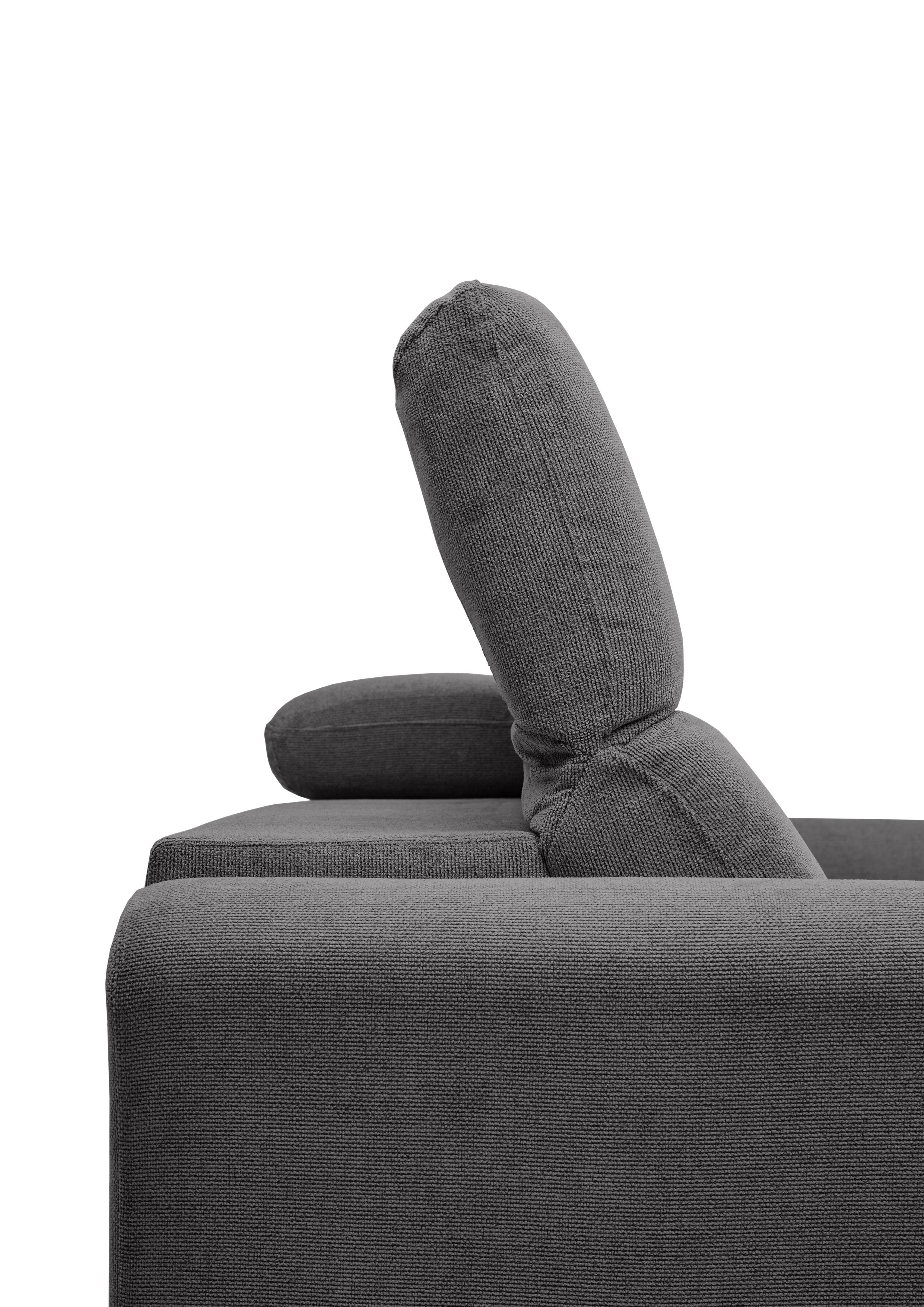 Ecksofa, Stoff graphit  - Minao