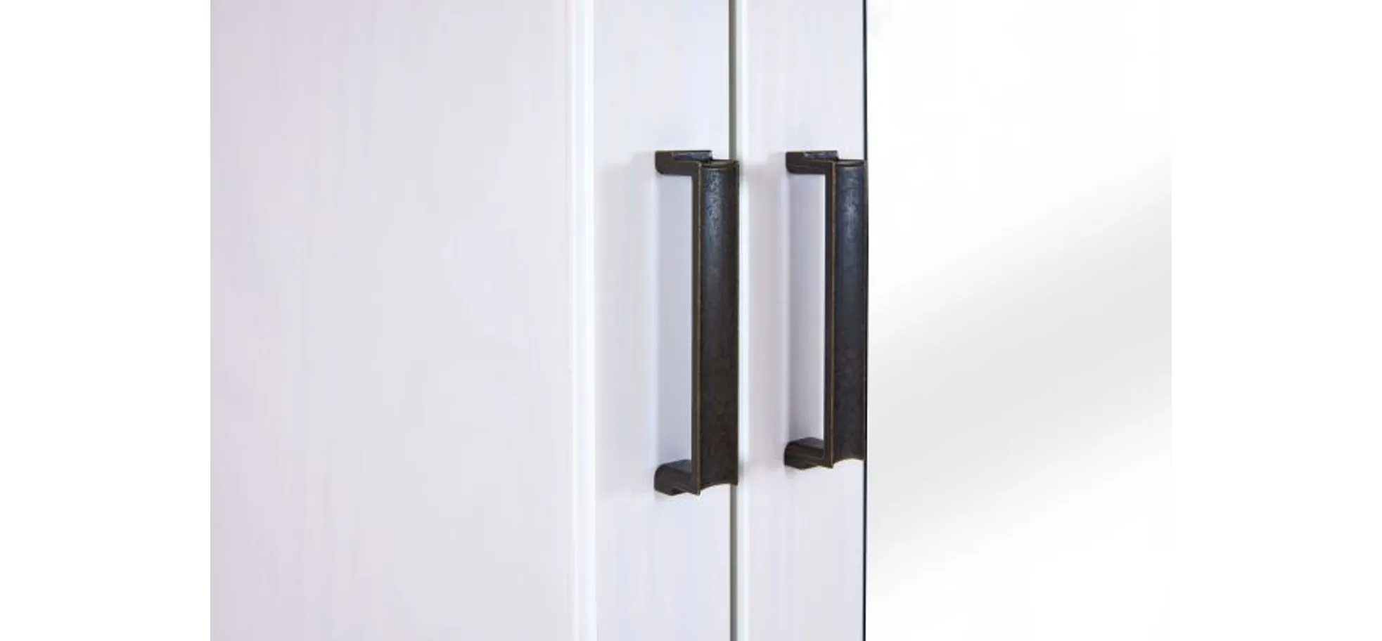 Drehtürenschrank - B ca. 215 cm, Weiß, Oak Colori