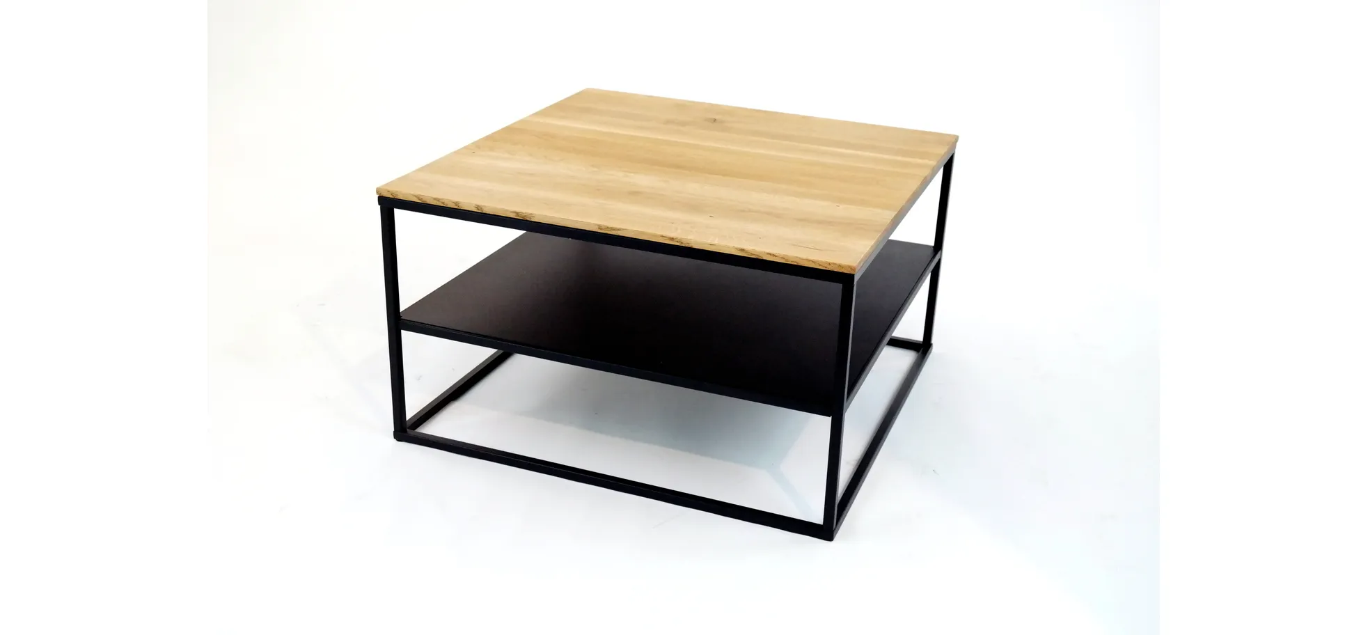 Couchtisch, Eisengestell, 70 x 70 cm - Couchtische