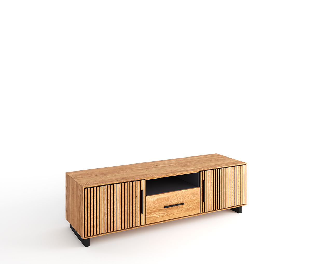 TV-Unterteil, Eiche teilmassiv geölt - Emila