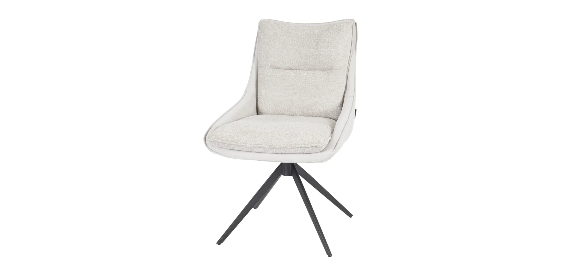 Stuhl, Bezug silber/Retrobliss, drehbar - Mandy