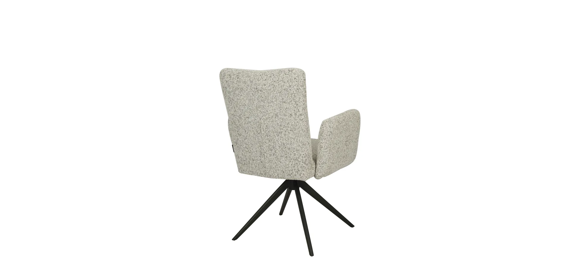 Armlehnstuhl, Stoff schwarz-weiß - Mylene