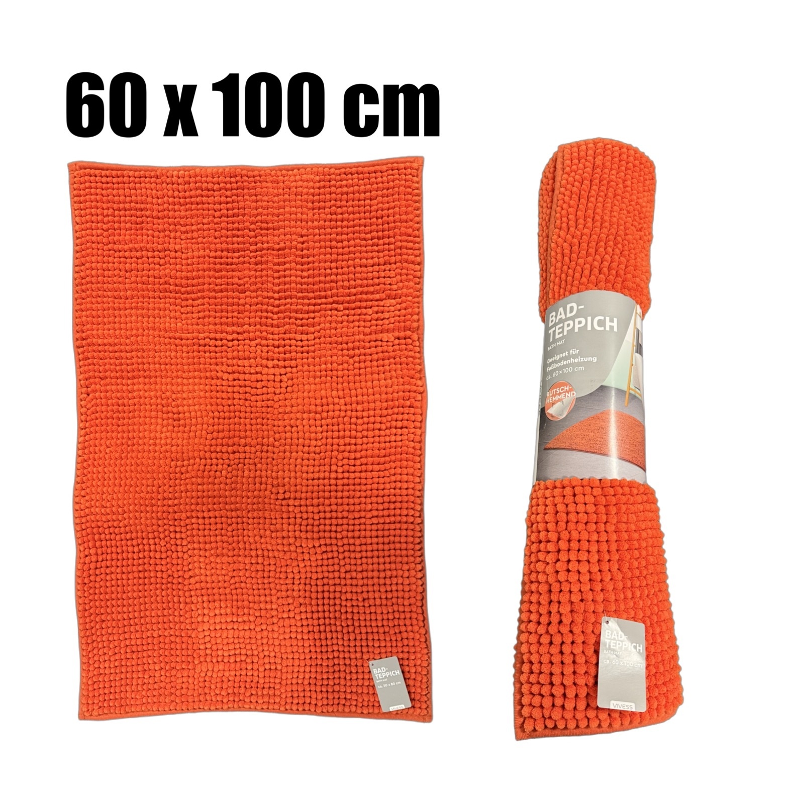 Badteppich Vivess - orange, 60x100cm
