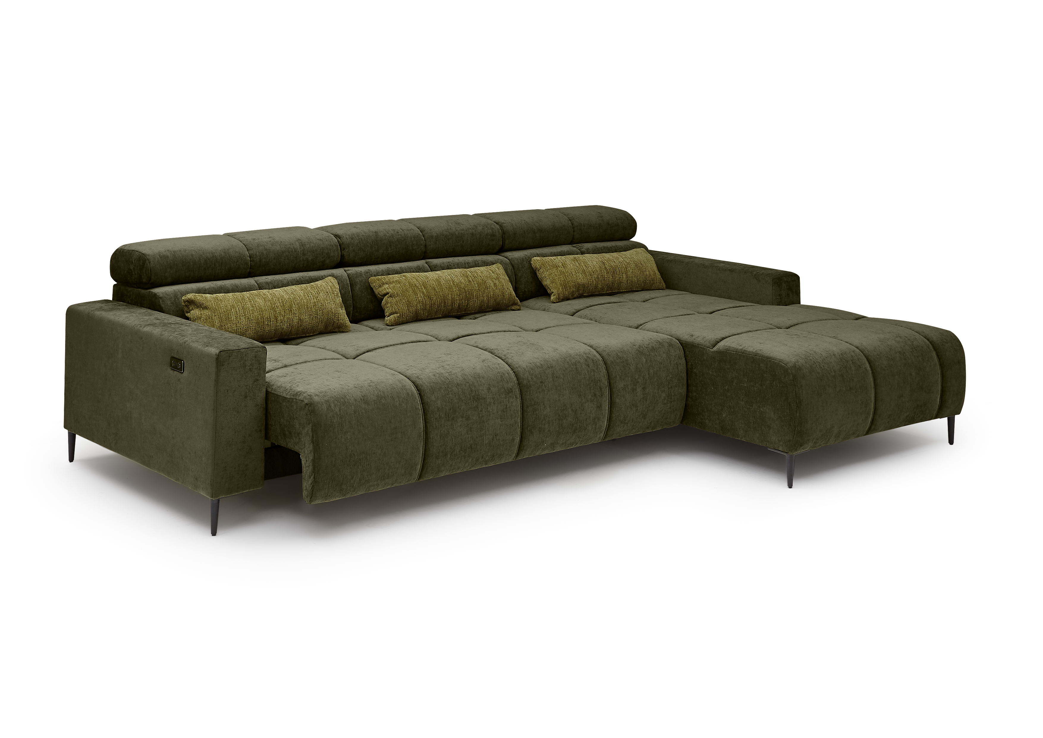 Ecksofa, Stoff wintermoss - Hilaria 