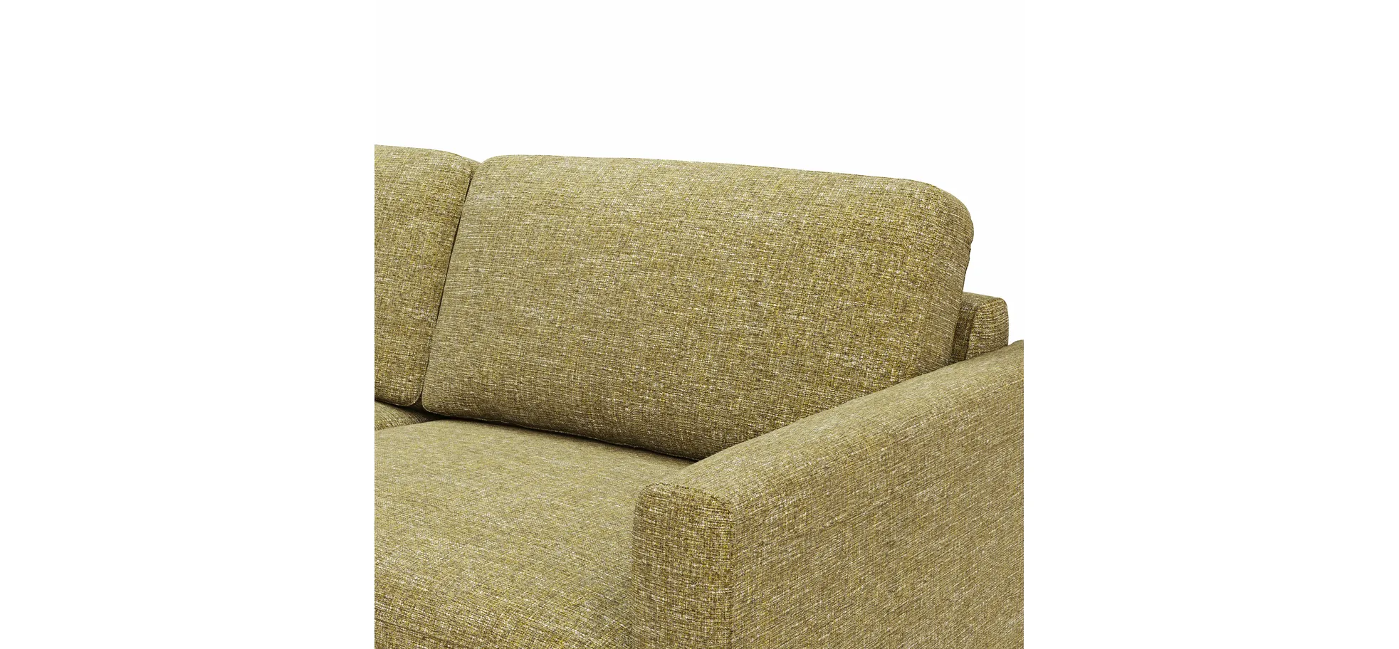 Ecksofa Oviedo - Ecke links mit 1,5-Sitzer, Stoff, Senfgelb