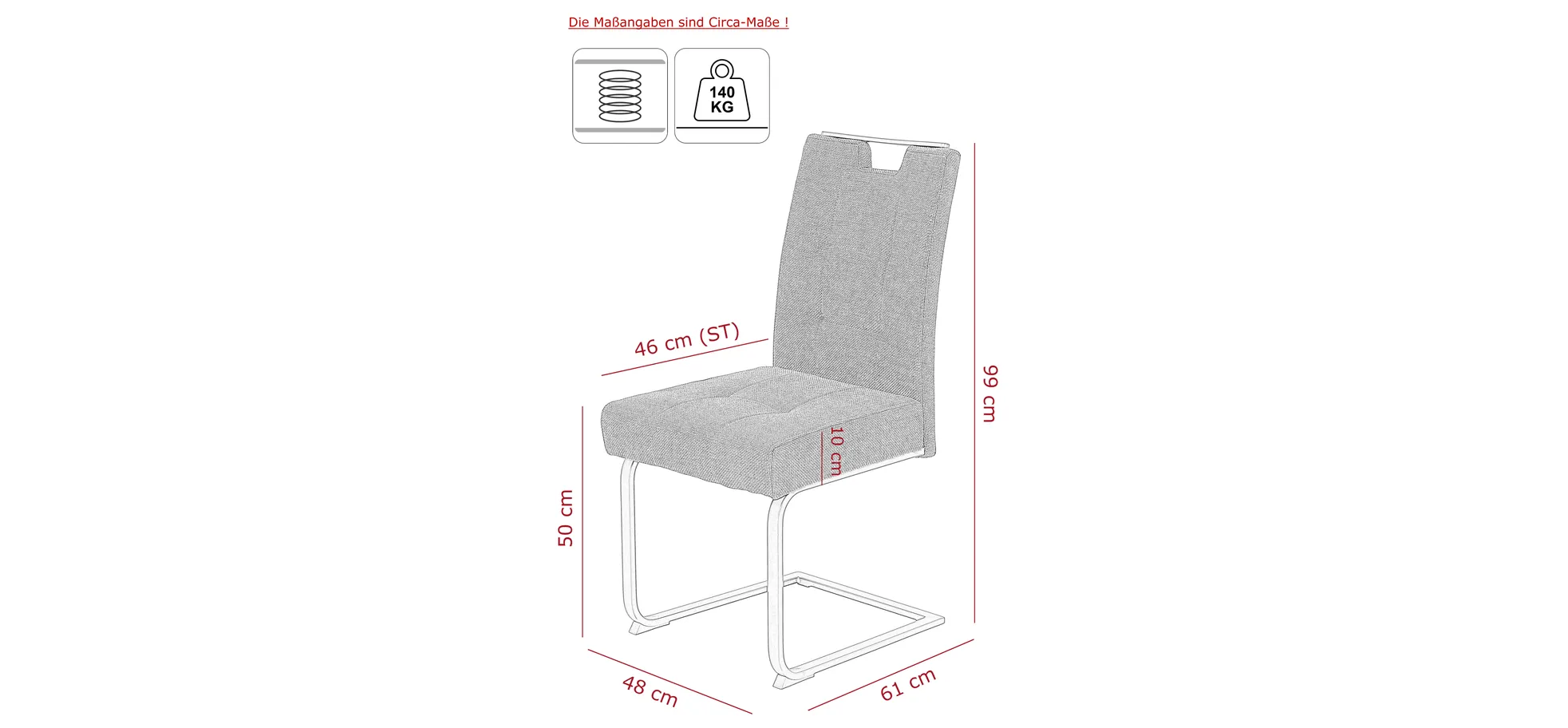 Freischwinger - Microfaser, Beige