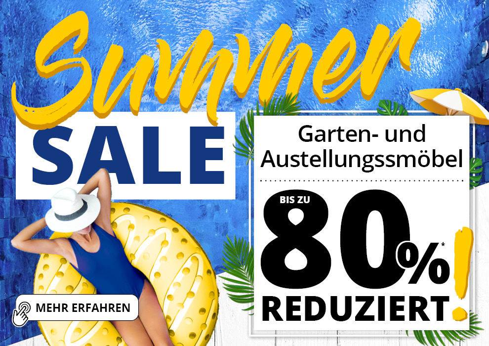 Summer Sale • Bis zu 80% auf Garten- und Ausstellungsmöbel • Meyerhoff